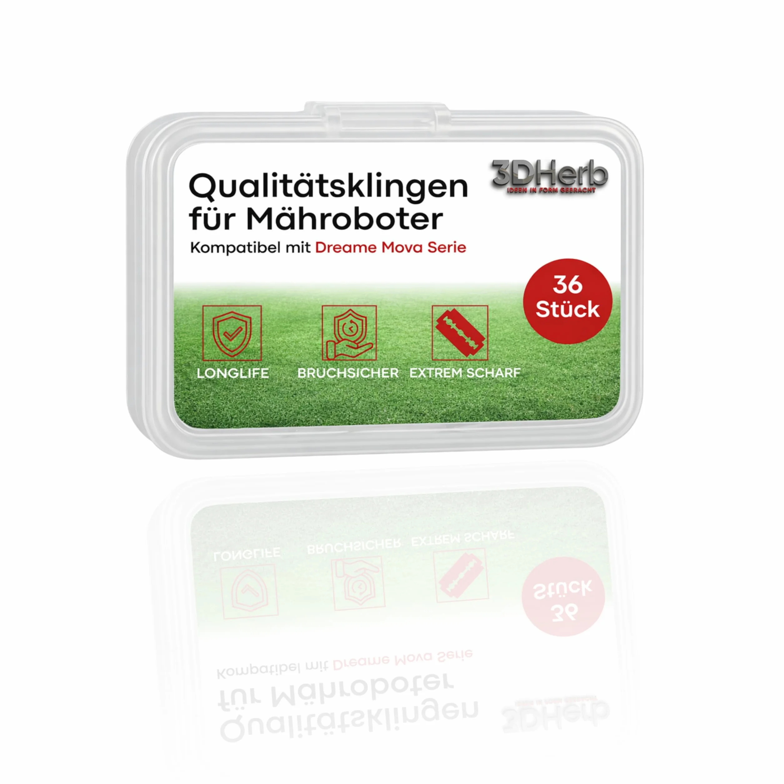 3DHerb 36 tytanowe ostrza zamienne do robotów koszących Dreame Mova VIAX LiDAX 0,9 mm
