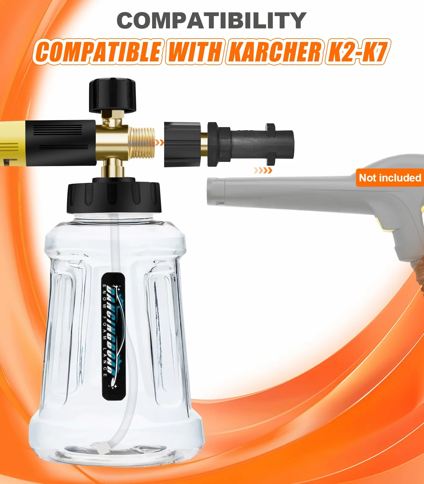 Karcher Snow Foam Lance Foam Cannon do myjki wysokociśnieniowej K2-K7 1 l regulowana dysza
