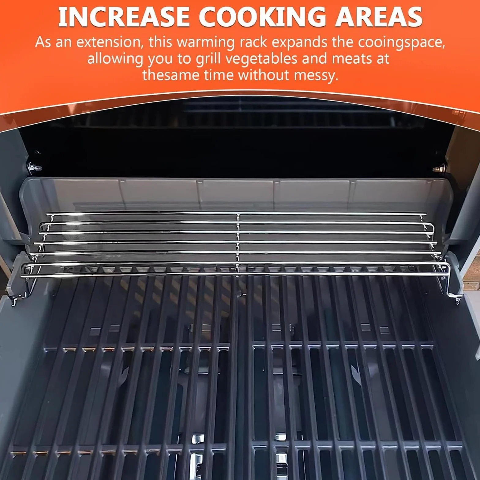 Kosz do podgrzewania potraw 47CM do Weber Spirit E210 E220 S210 S220 z uchwytami palnika przedniego
