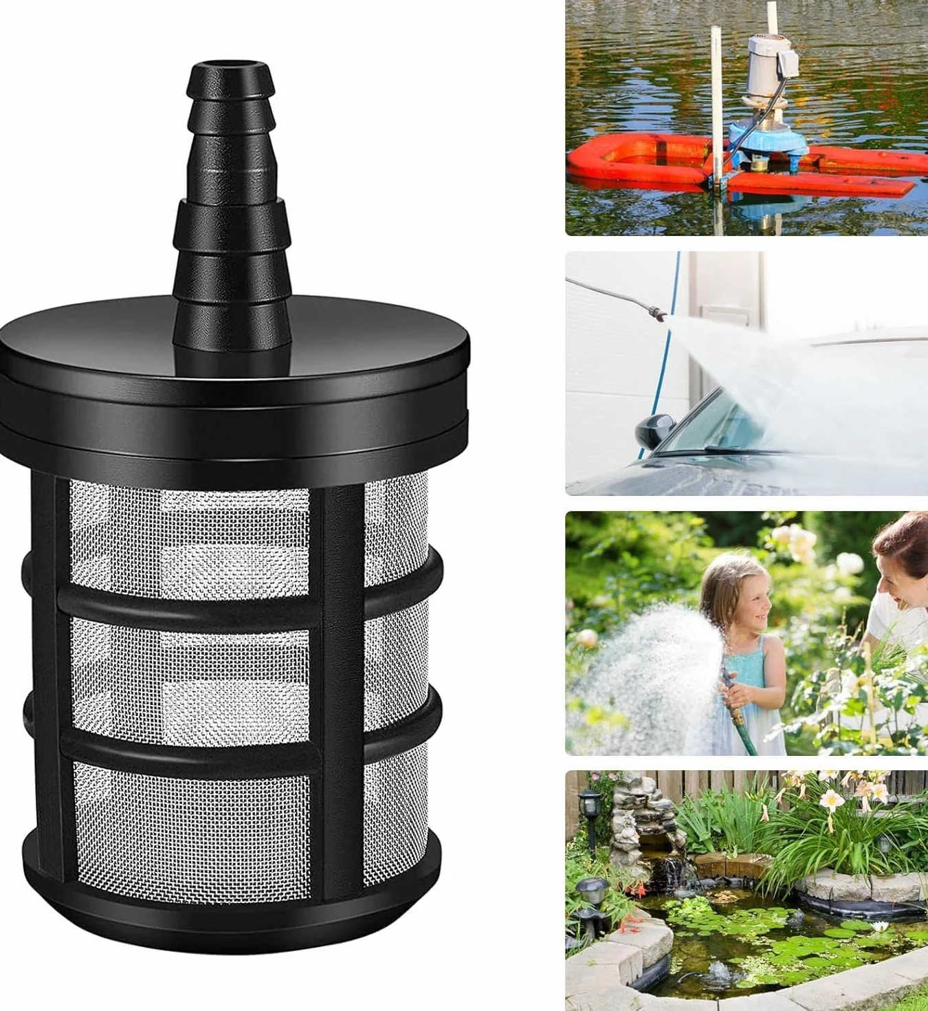 YUET Wąż ssący 5M z szybkozłączką i filtrem do myjki wysokociśnieniowej Karcher K2 K3 K4 K5 K6 K7 Kärcher Series & Bosch AQT Series do mycia samochodów wysokim ciśnieniem