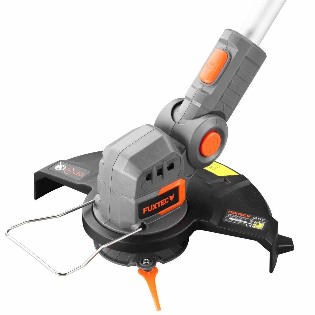 Podkaszarka Elektryczna FUXTEC z Akumulatorem 20 V FX-E1RT20 - Szerokosc Ciecia 25 cm, Lekka i Cicha, Teleskopowy Uchwyt, Bez Akumulatora i Ladowarki