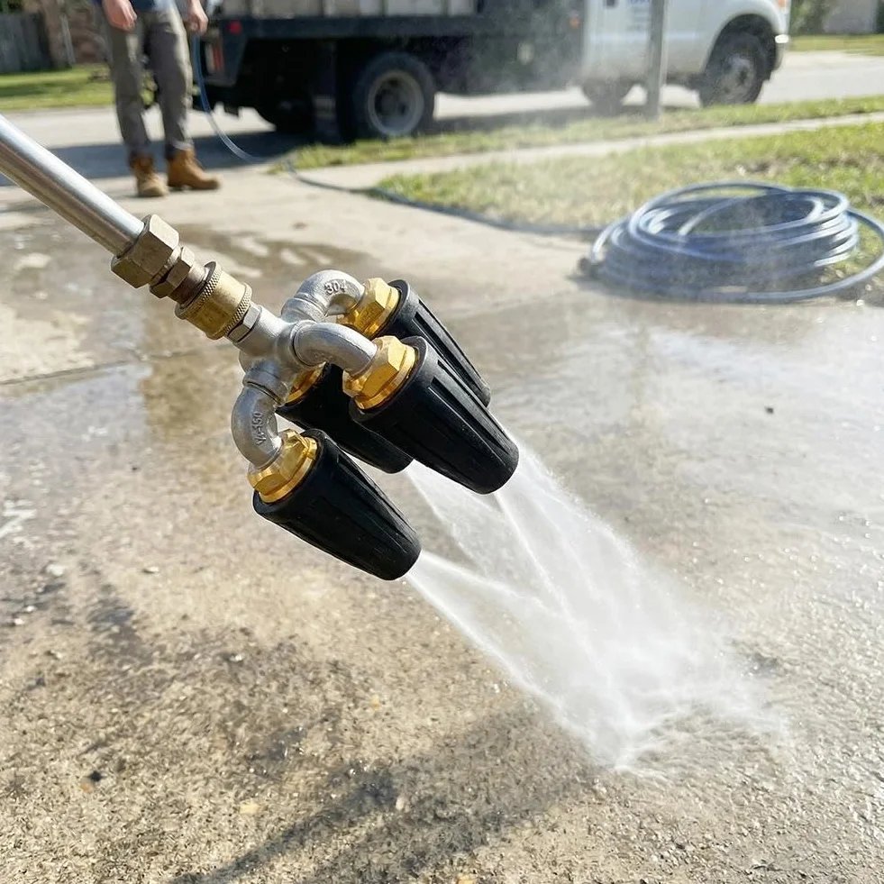 Dysza turbo 4 w 1 do myjki ciśnieniowej, końcówka natryskowa Quad Turbo z szybkozłączką 1/4" 360°