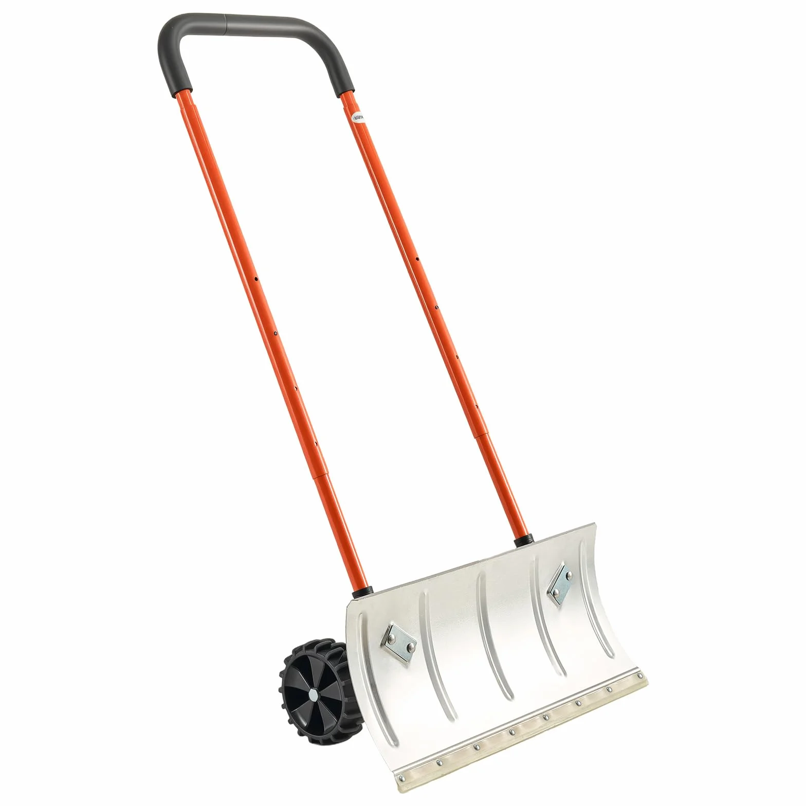 VEVOR Łopata do śniegu z kołami 61 cm dwukierunkowe ostrze kątowe regulowany uchwyt 90 stopni metalowe