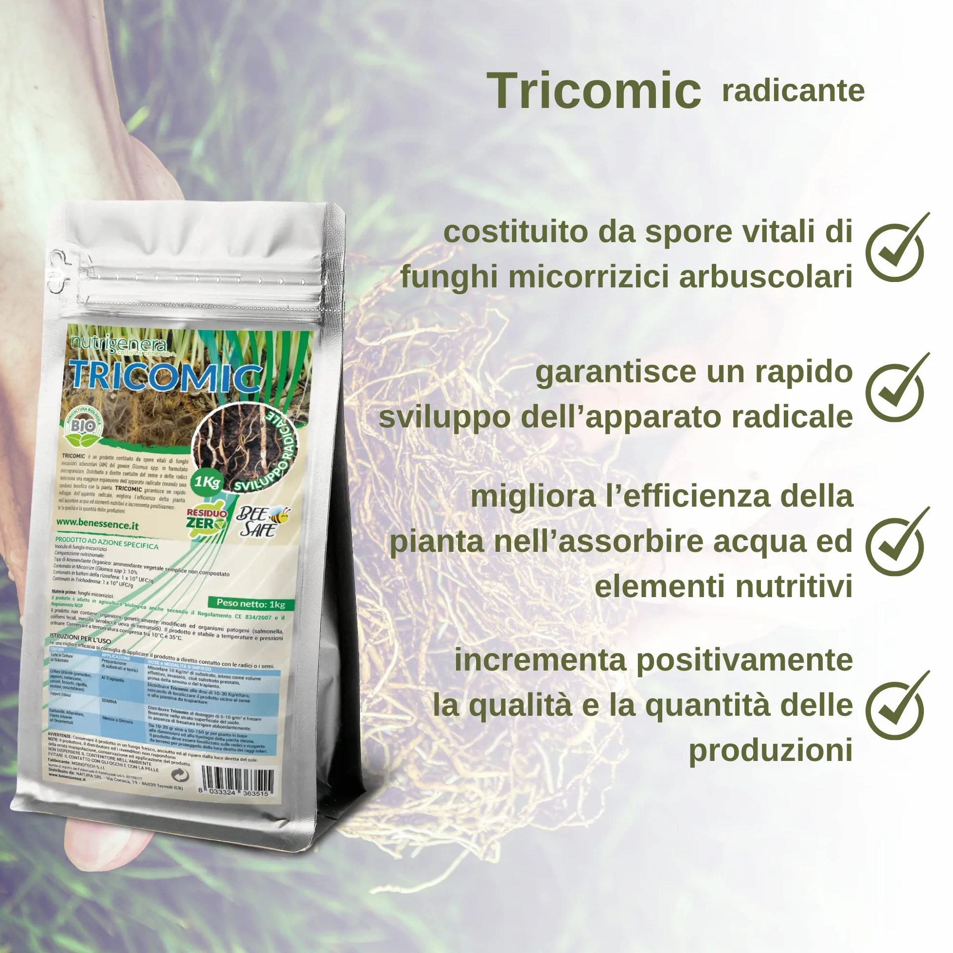 Bio Inokulo z grzybów mikoryzowych Beauveria bassiana Metarhizium 1 kg