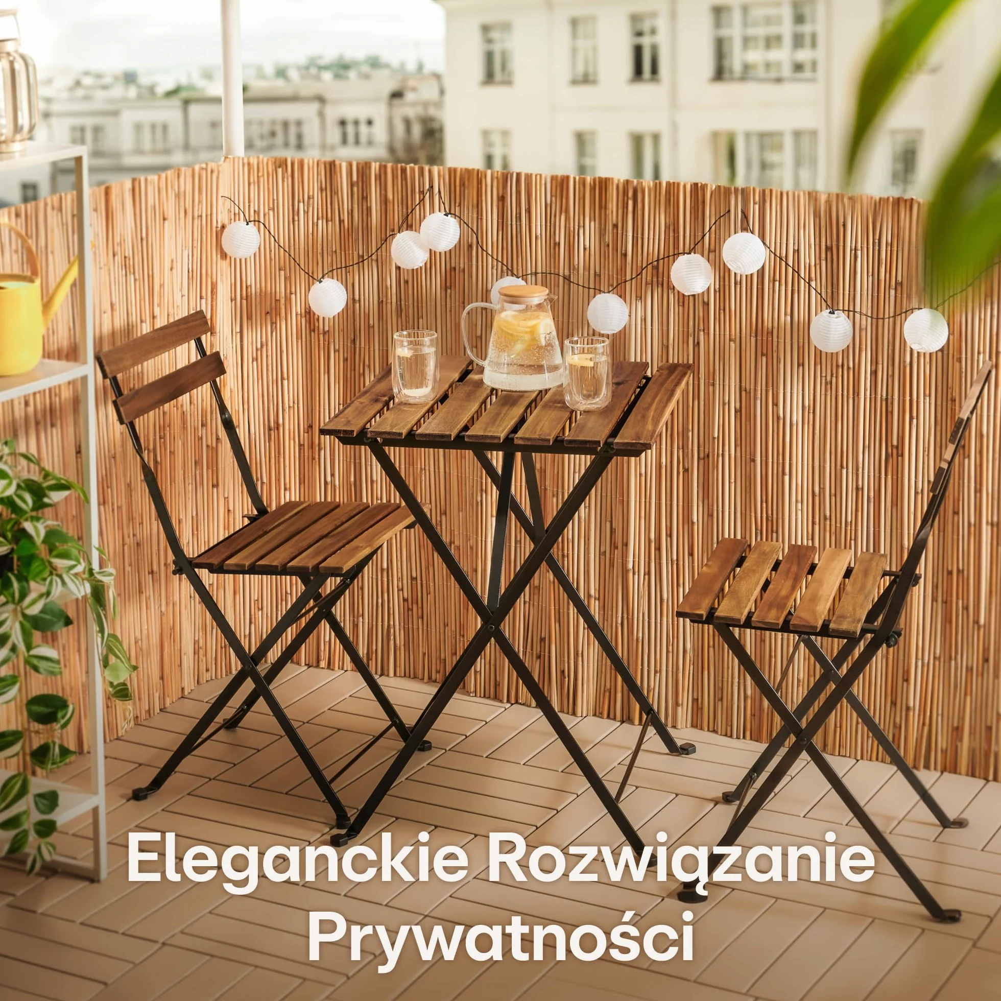 Praknu Osłona balkonowa z trzciny - Naturalna trzcina z certyfikatem FSC® - Wszechstronne zastosowanie wewnątrz i na zewnątrz - Idealna na balkony i do ogrodów - 100 x 300 cm