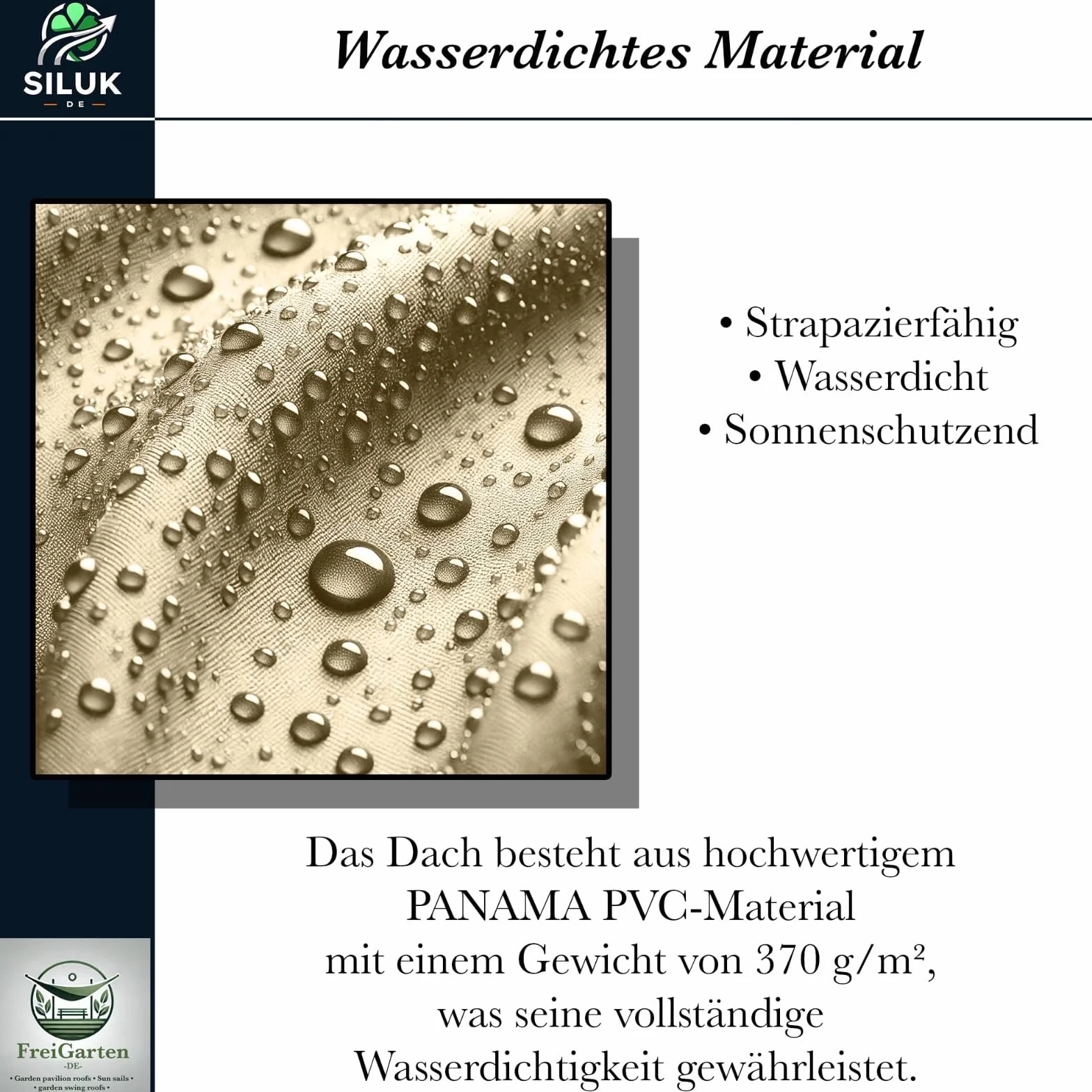 Dach zapasowy do pawilonu, 3 x 3 m, piaskowy, antyczny, wodoszczelny, materiał: Panama PCV Soft 370 g/m², bardzo mocny, model 3 (beżowy)