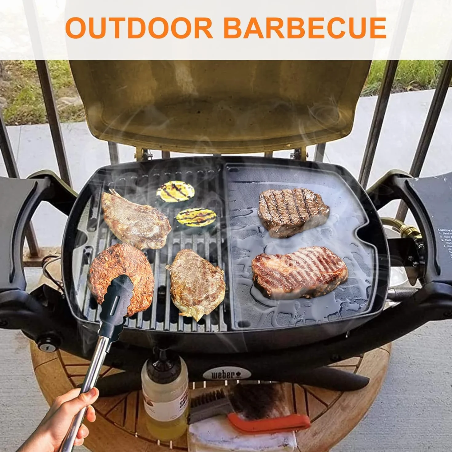 Weber Q300 Q320 Q3000 Q3200 żeliwna płyta grillowa GFTIME 6506