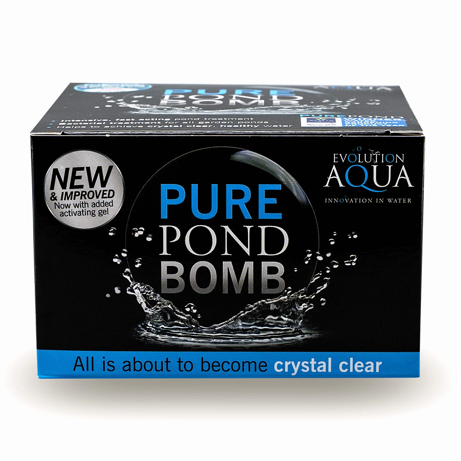 Evolution Aqua Pure Pond Bomb do stawów o pojemności do 20 000 litrów, bakterie filtrujące i enzymy jako biostarter do stawu, pielęgnacja stawu