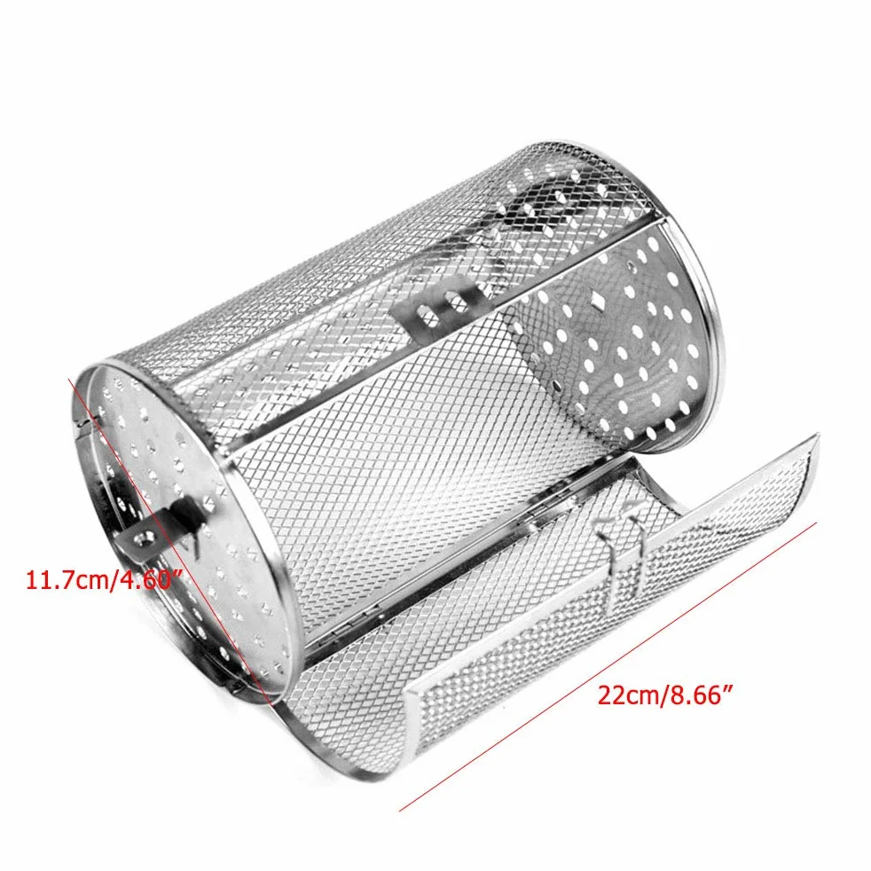 Kosz do Pieczenia ze Stali Nierdzewnej Rolling Bass Grill na Warzywa Rotisserie
