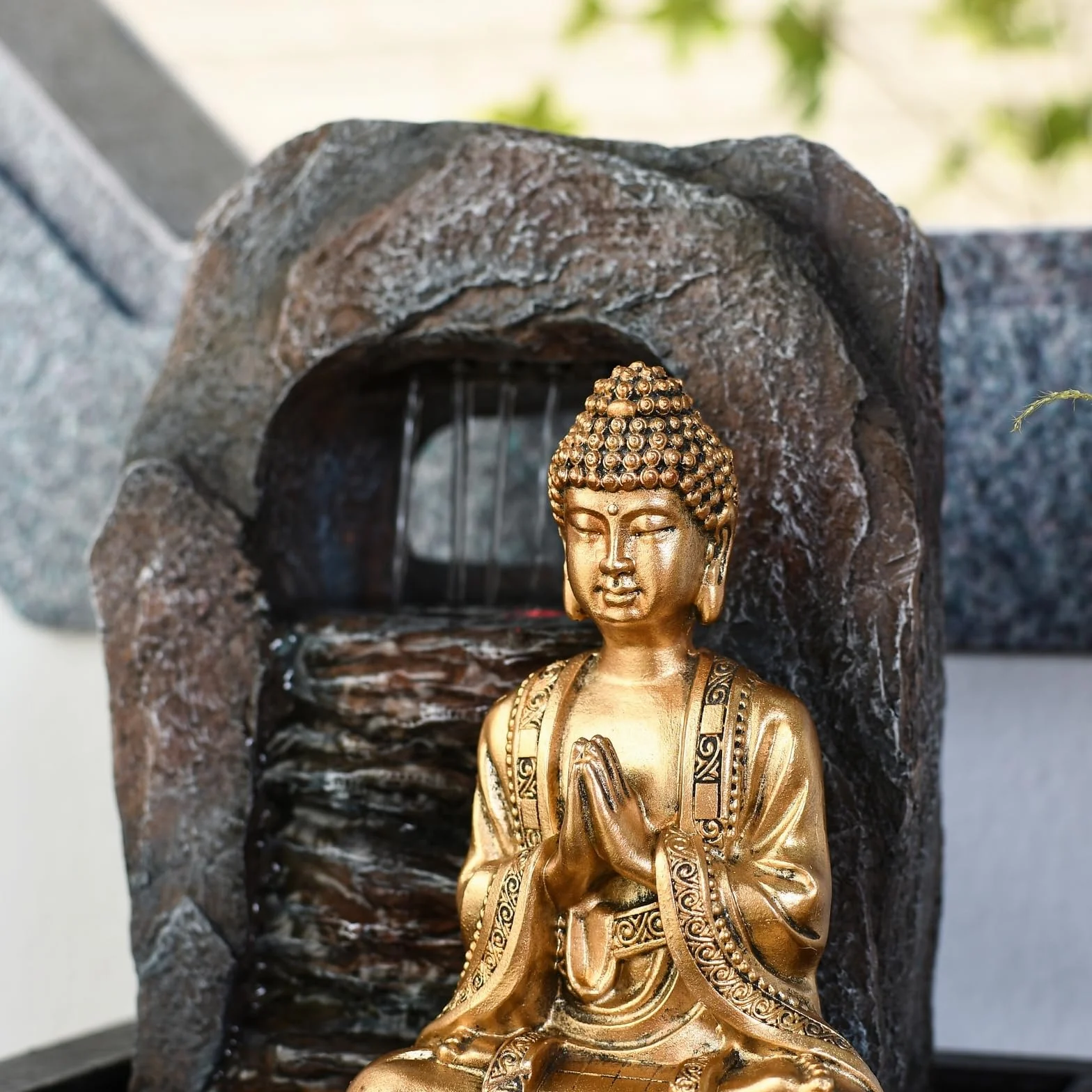 Zen'Light Zen Dao fontanna, żywica syntetyczna, brąz, 21 x 17 x 25 cm