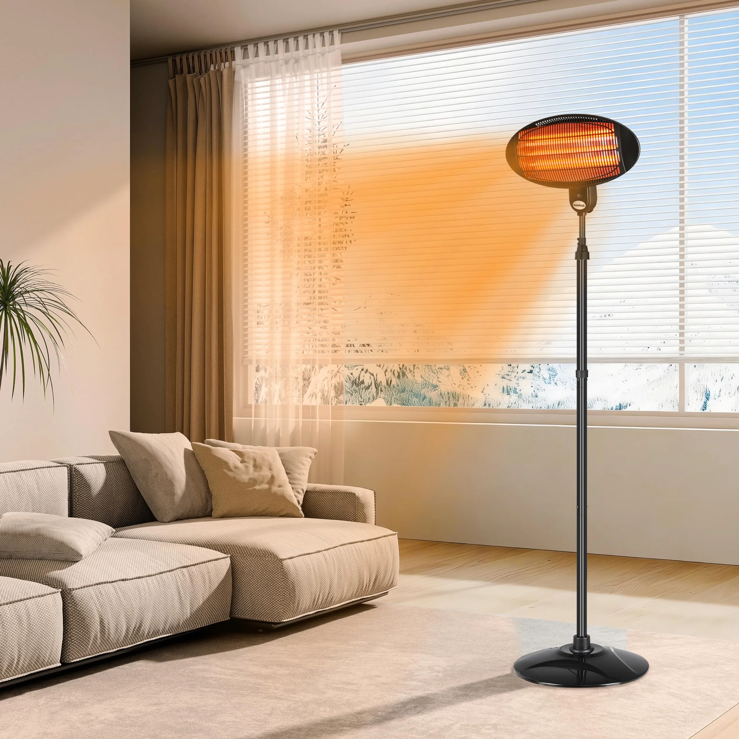 Bauerkraft Parasol ogrzewacz elektryczny promiennik tarasowy 2000W