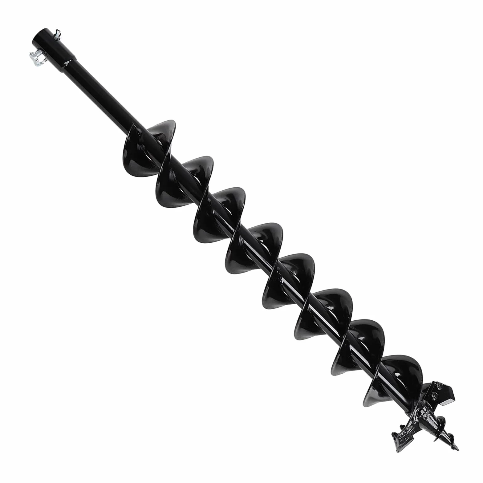 Wiertło do gleby ze sworzniem zabezpieczającym i adapterem, średnica 120 mm, długość 800 mm, dla wierteł do słupów, studni, prac wykopowych, stalowych, świder do gleby