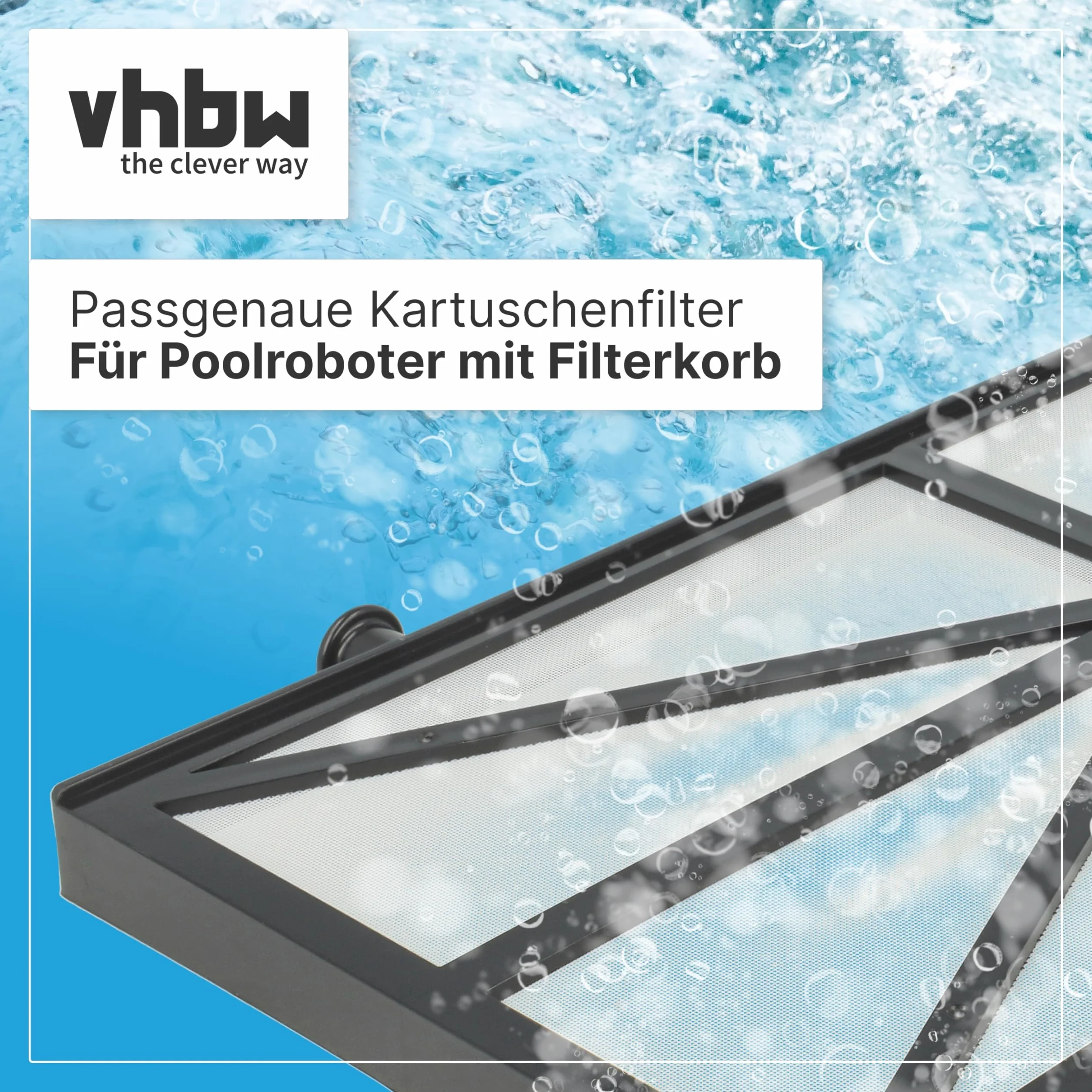 vhbw 4 filtry kompatybilne z Dolphin Thunder 30, Triton odkurzacz, środek do czyszczenia basenu, wkładki, 27,2 x 13,1 x 1,3 cm