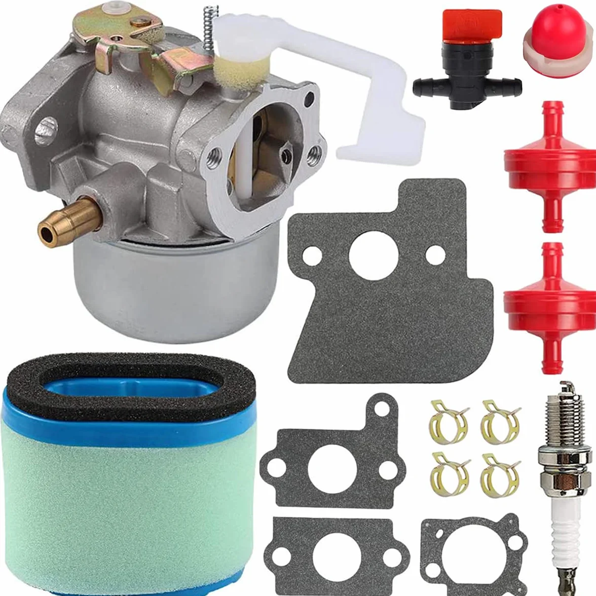 Gaźnik do Briggs & Stratton 690152 694203 121602 121607 121612 z Uszczelkami Filtra Powietrza i Filtrem Paliwa