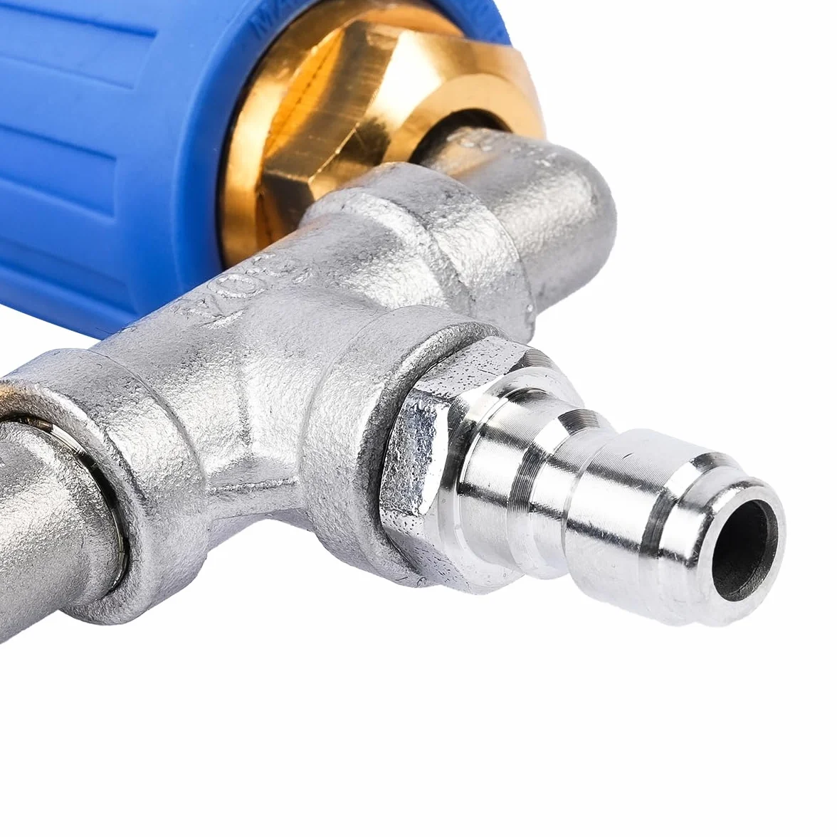 Obrotowa podwójna dysza turbo do myjki wysokociśnieniowej, maks. moc 4000 PSI Obrotowa dysza turbo z końcówkami do myjki ciśnieniowej 1/4" Quick Connect, niebieska