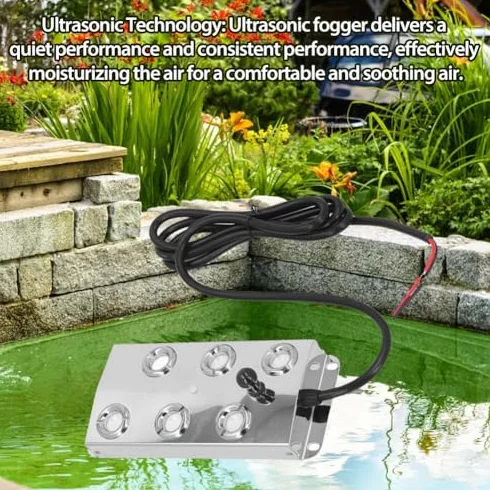 Mist Maker Fogger 6 Głowa, 1,5M Kabla Ultradźwiękowego Mgły Mgły z Zasilaniem, Mgły Fogger Fontanna (zasilacz nie jest dołączony) Ultr
