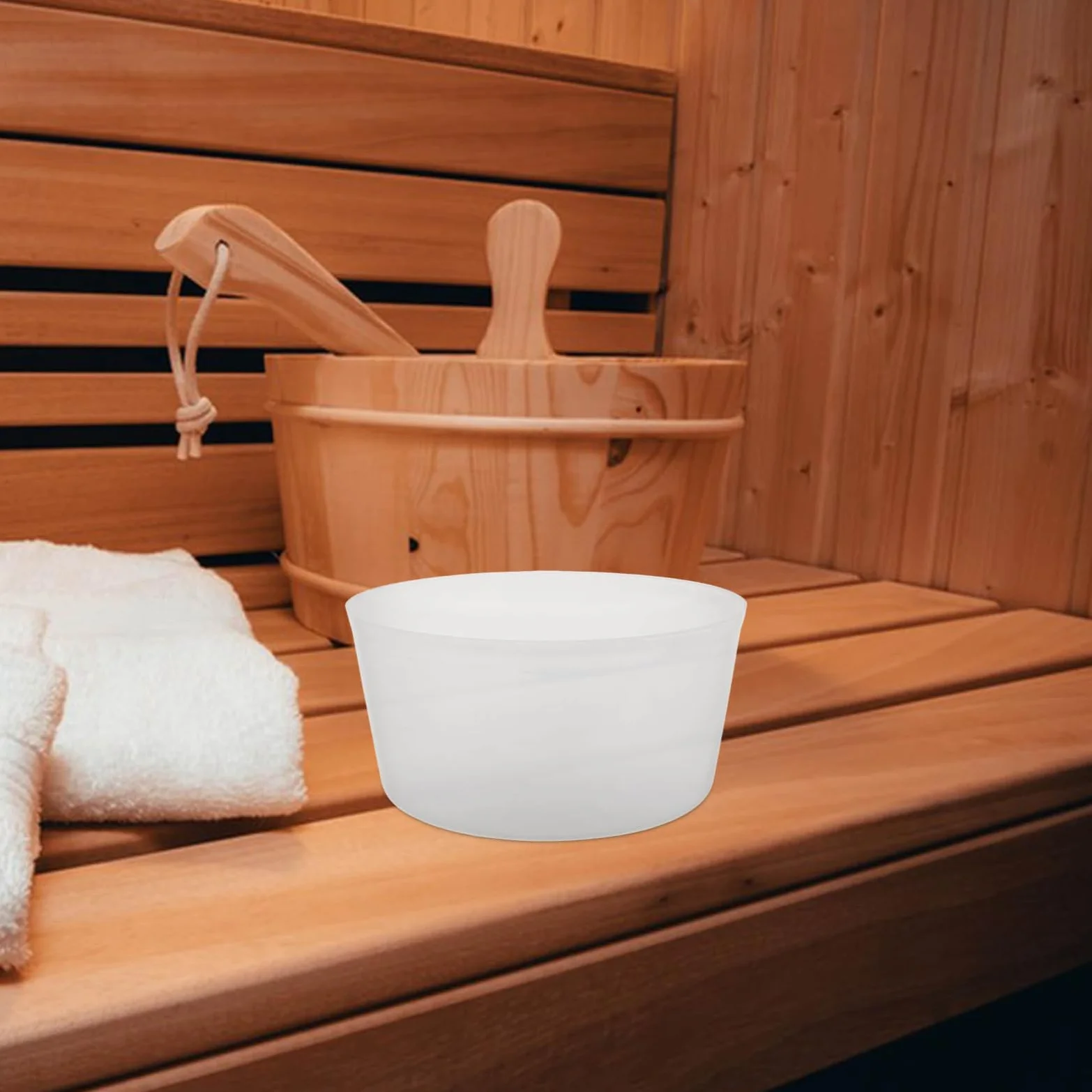 Generic Wkład Do Wiadra Sauny Plastikowy Przezroczysty Wielokrotnego Użytku Akcesorium Spa Łatwy Do Czyszczenia Akcesoria