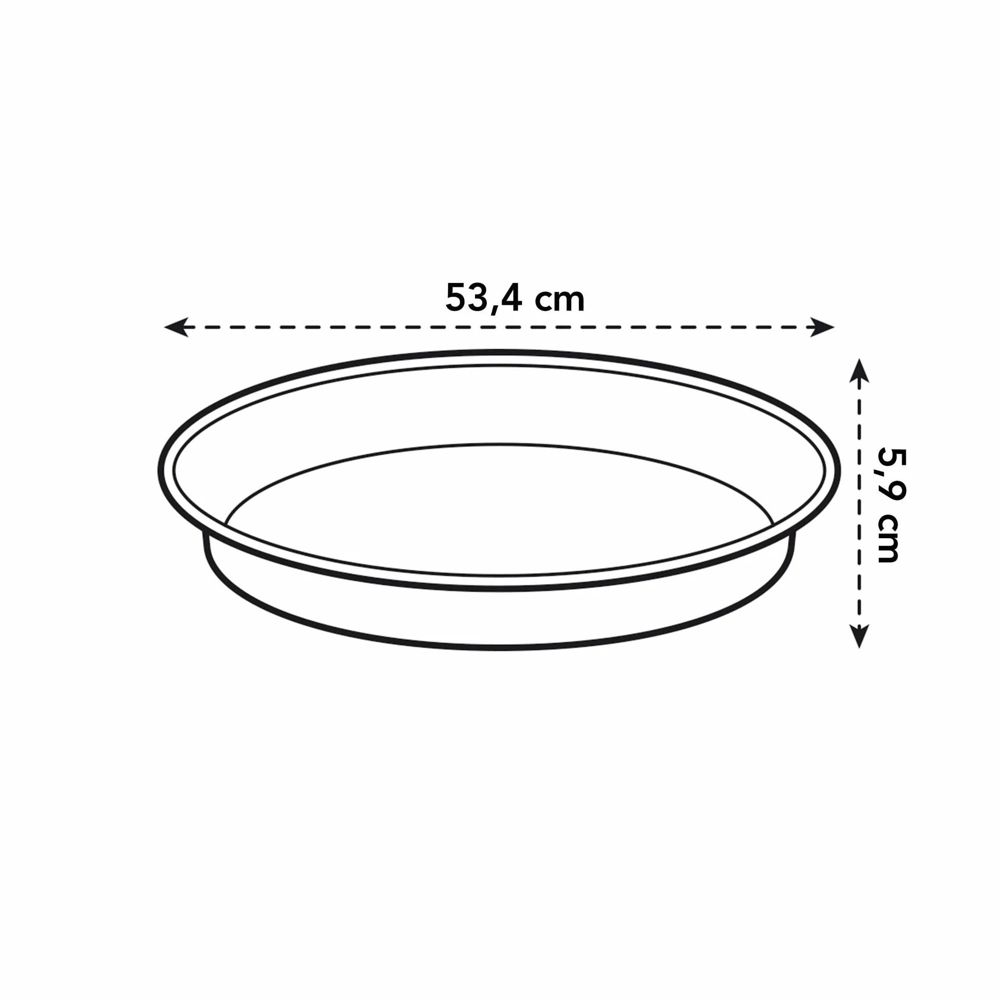 elho Green Basics Spodek 53 Ø 55 x 6 cm czarny