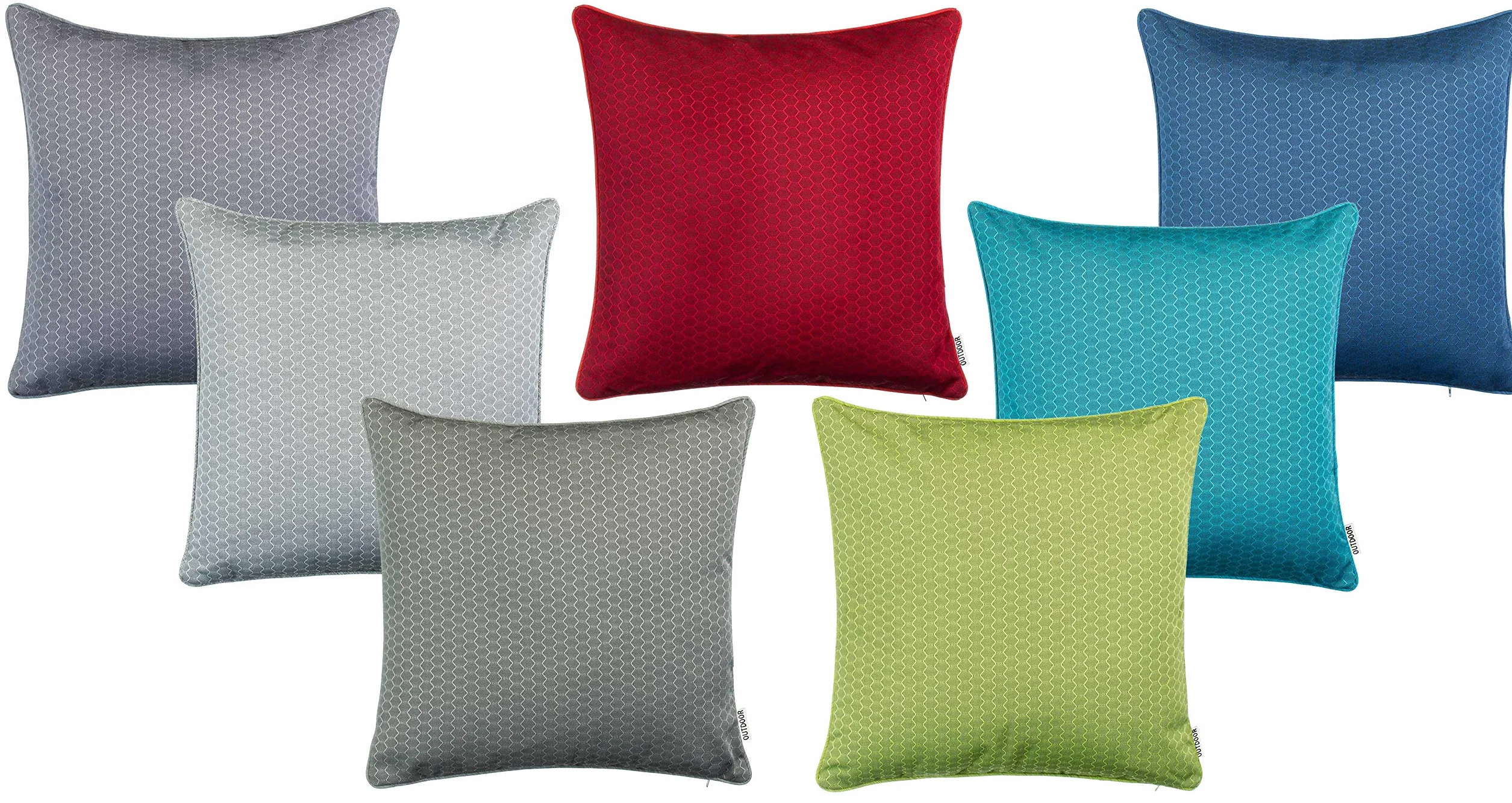 Brandsseller Outdoor ogrodowa poduszka dekoracyjna o strukturze plastra miodu odporna na zabrudzenia i działanie wody z zamkiem błyskawicznym ok. 45 x 45 cm 4-częściowe opakowanie ekonomiczne taupe