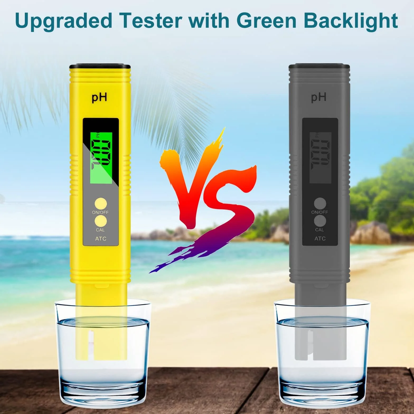 Flintronic PH/TDS/EC/Temp 4 w 1 miernik jakości wody z LCD i podświetleniem do basenu i spa