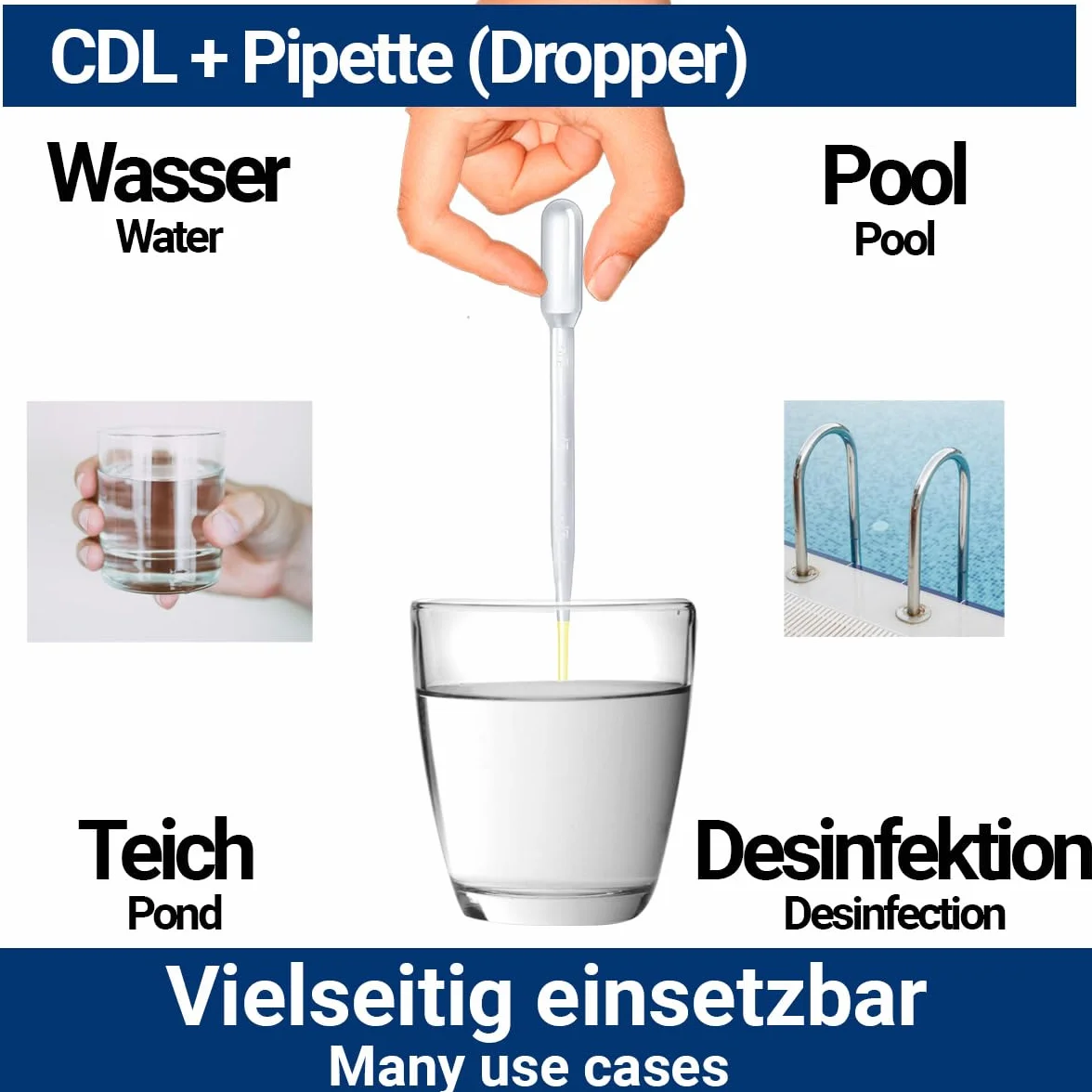 500 ml roztwór dwutlenku chloru CDL/CDs 0,3%, destylowany, szklana butelka z kroplomierzem dozującym