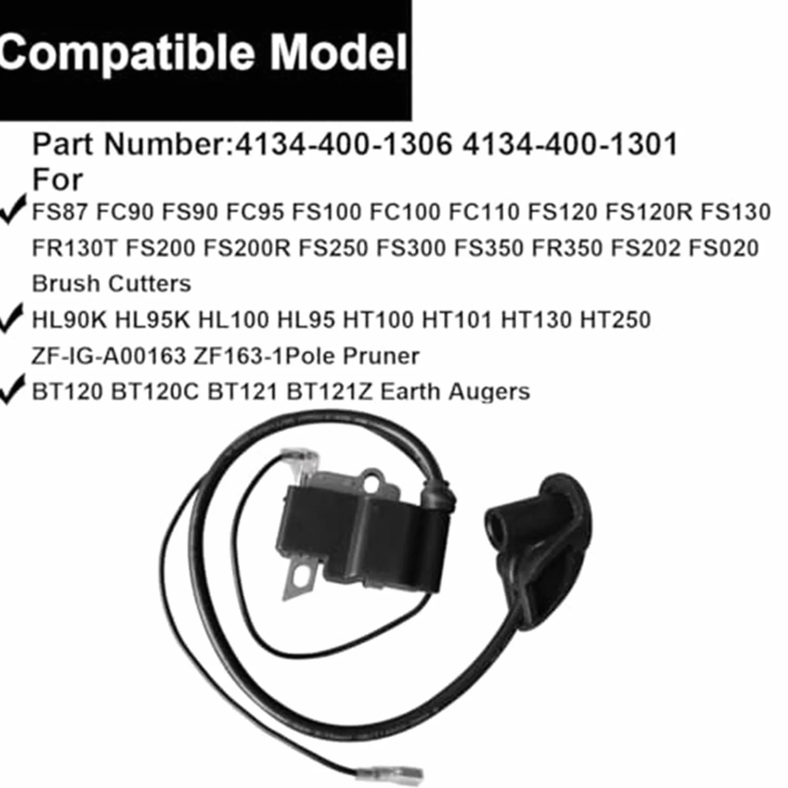 Cewka zapłonowa STIHL BT120 FS120 FS120R FS200 FS200R FS250 FS300 FS350 FR350 BT120C BT121 Kosa spalinowa Piła łańcuchowa