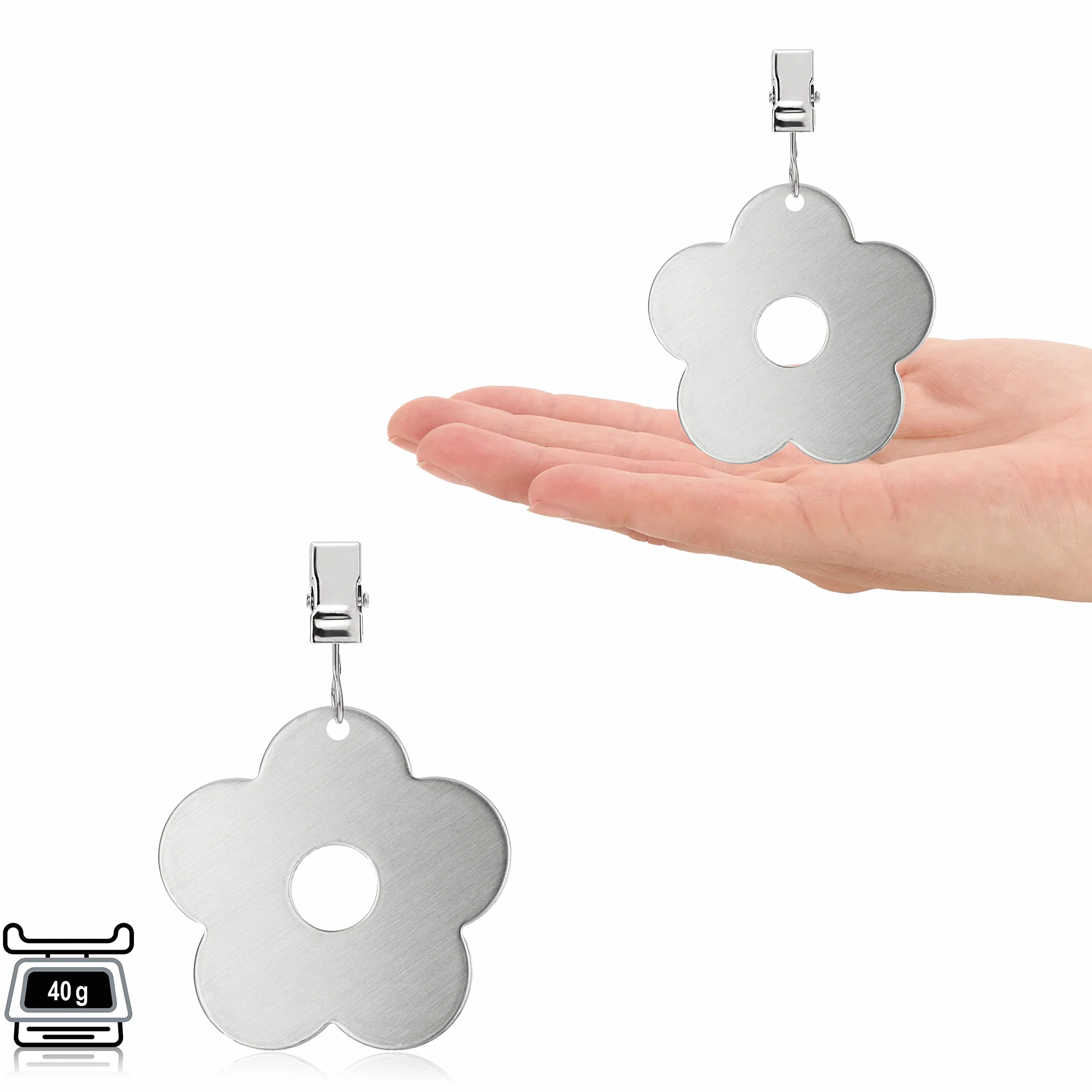 com-four® 8x obciazniki obrus stal nierdzewna - ciezkie klipsy - uchwyty mocowanie stól - akcesoria wewnatrz zewnatrz