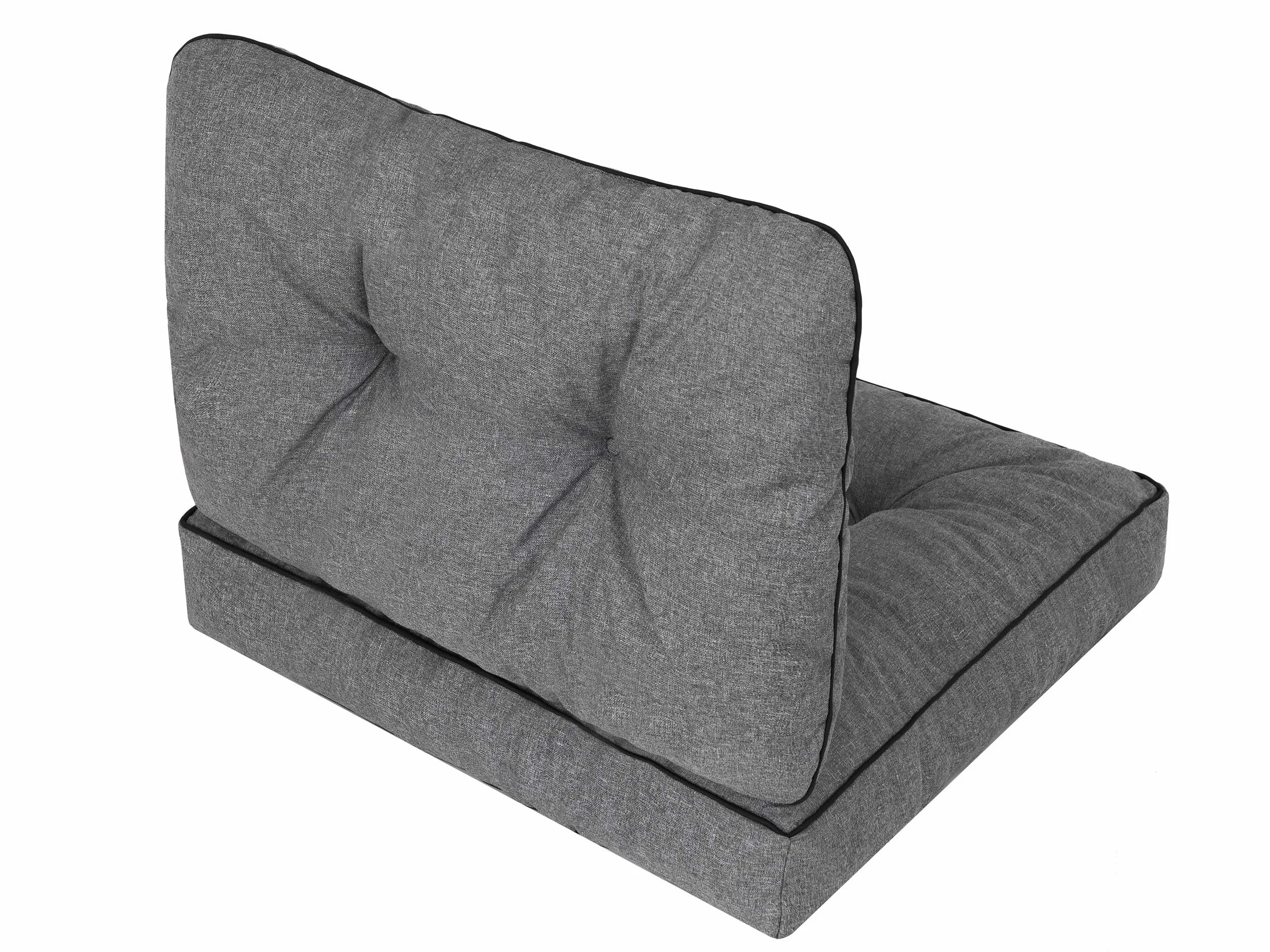 PillowPrim poduszka ogrodowa na meble rattanowe, poduszki ogrodowe, tapicerowane, dekoracyjne, poduszka, nakładka na meble rattanowe, poduszka zamienne do PE fotela rattanowego 70x70x42 Grafit