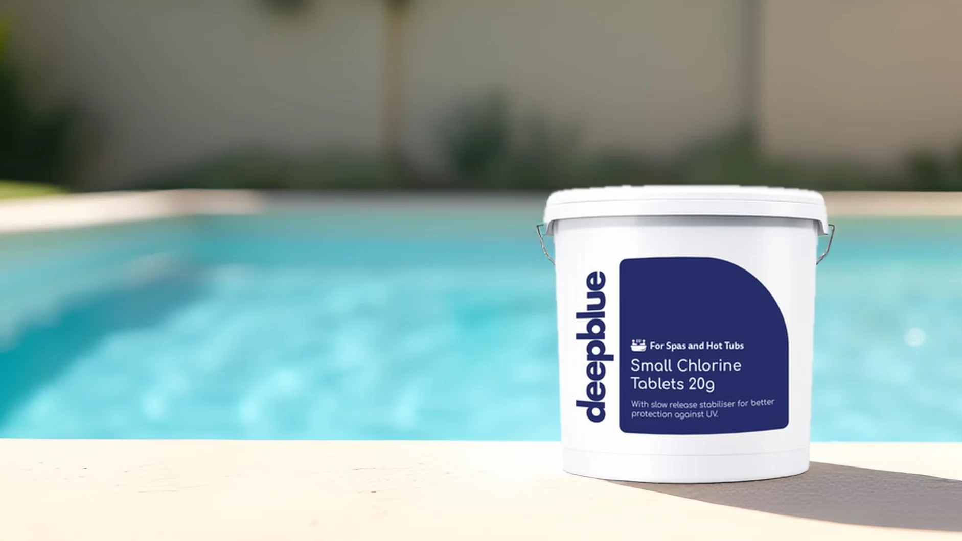 Deep Blue Chlorine Tablets 5kg Mini 20g Stabilised Slow Release Pool & Spa Tablets
