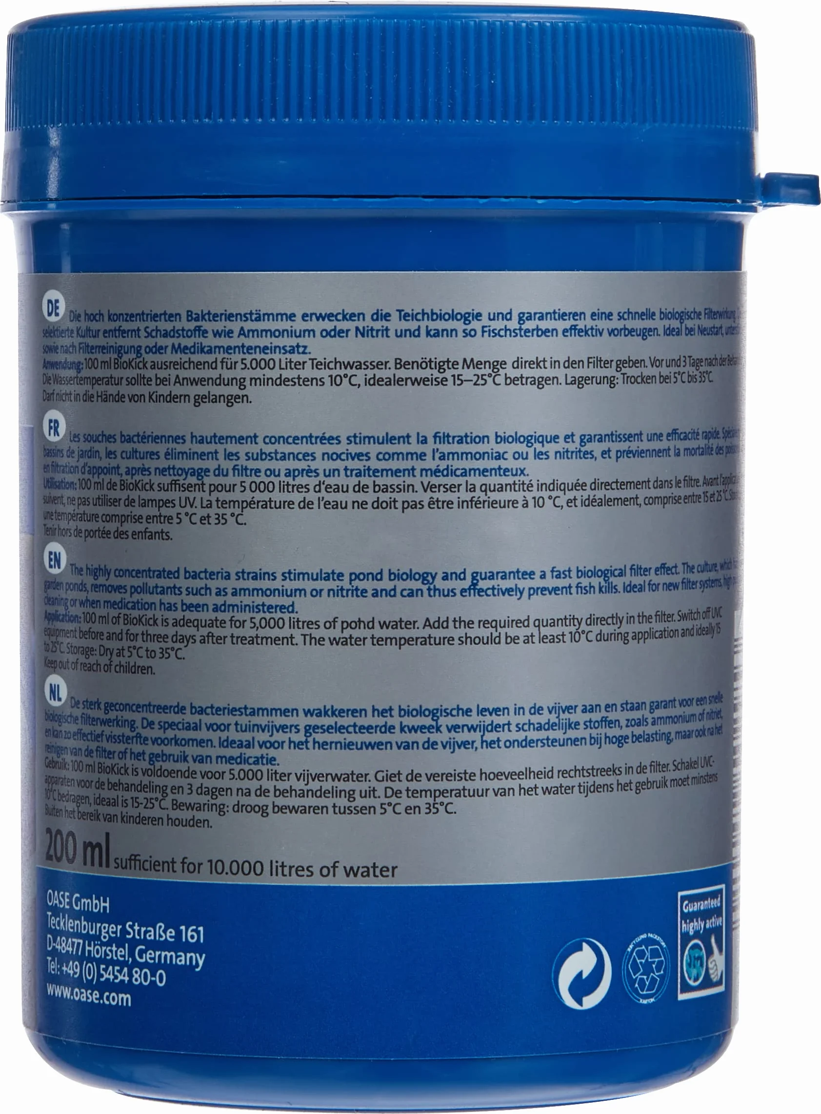 OASE 50295 AquaActiv BioKick 200 ml bakterie rozruchowe do stawu rybnego