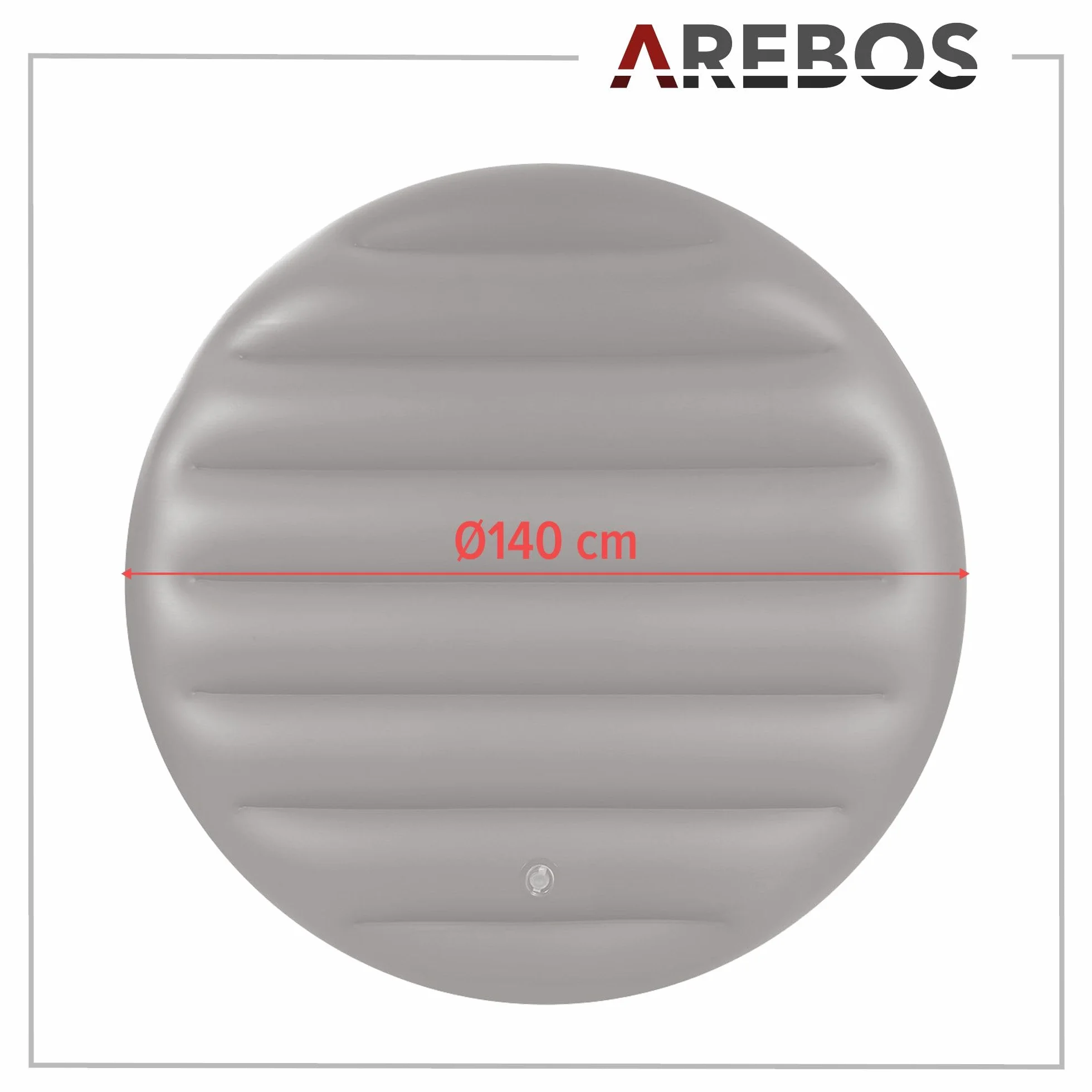 Arebos Osłona termiczna do wanien z hydromasażem | Ø162cm lub 135cm | Czarny | Akcesoria do wanien z hydromasażem do basenów | Nadmuchiwany koc