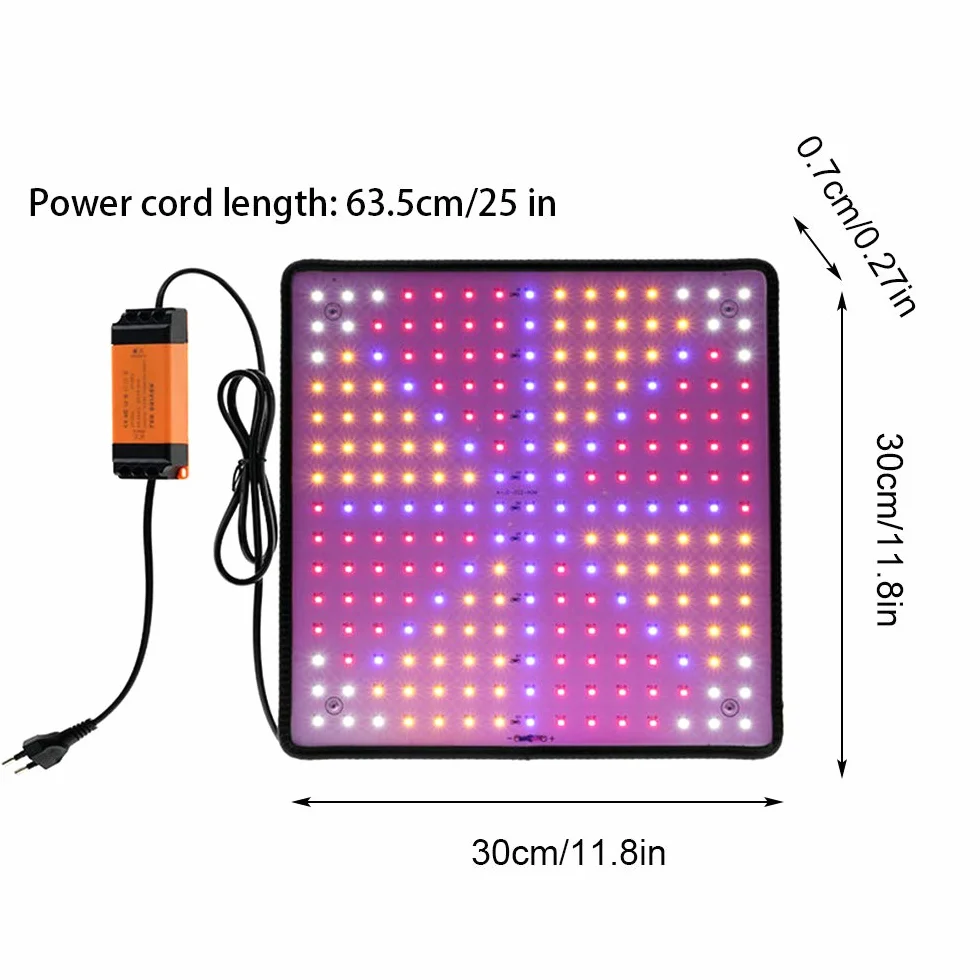 Lampa LED do uprawy roślin, pełne spektrum, 225 diod LED, 1000 W, wisząca lampa do roślin, 4 haczyki, lampa do uprawy roślin, warzyw, kwiatów (czerwona + niebieska + biała + pomarańczowa)