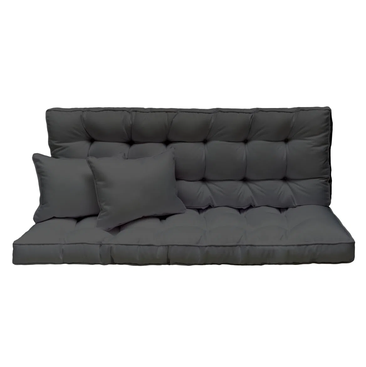 Nakładka na huśtawkę Hollywood, 180 x 50 cm – zestaw 3-osobowy: poduszka do siedzenia i poduszka na oparcie – pikowana i gruba tapicerka 10 cm – poduszka na ławkę ogrodową, ławkę balkonową i taras