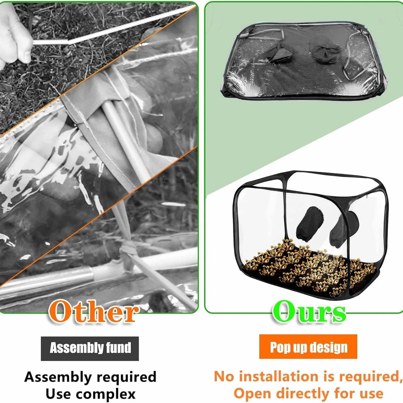 Still Air Box do sadzenia grzybów, do sadzenia grzybów, stacje rozmna?ania namiotu, artyku?y ogrodnicze, worki do uprawy grzybów do eksperymentów uprawy i wzrostu