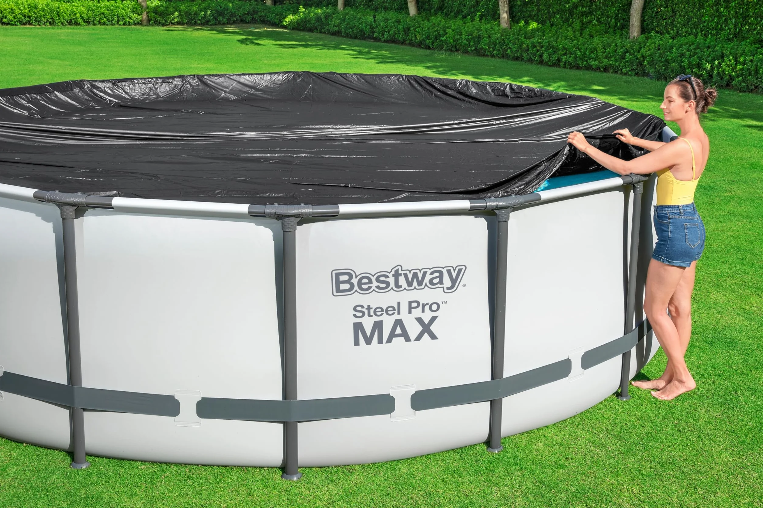 Bestway | Okrągły pokrowiec do basenów naziemnych, 4,88 i 5,49 m