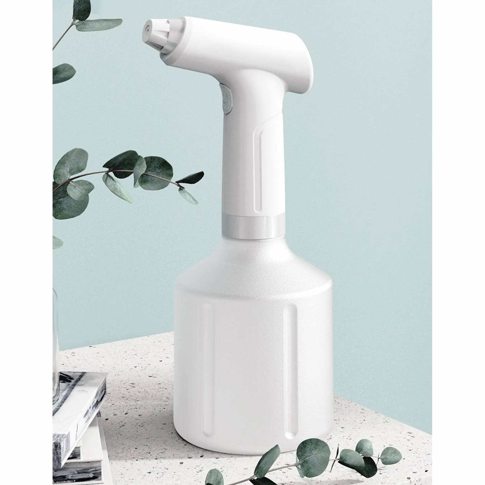 Electric Spray Bottle, Rechargeable Plant Mister, 4.25x11.02in Usb Powered Water Dispenser, Adjustable Mist Pressure, Ergonomic Grip Handle for Cleaning, Lawn, Yard, Garden, Indoor