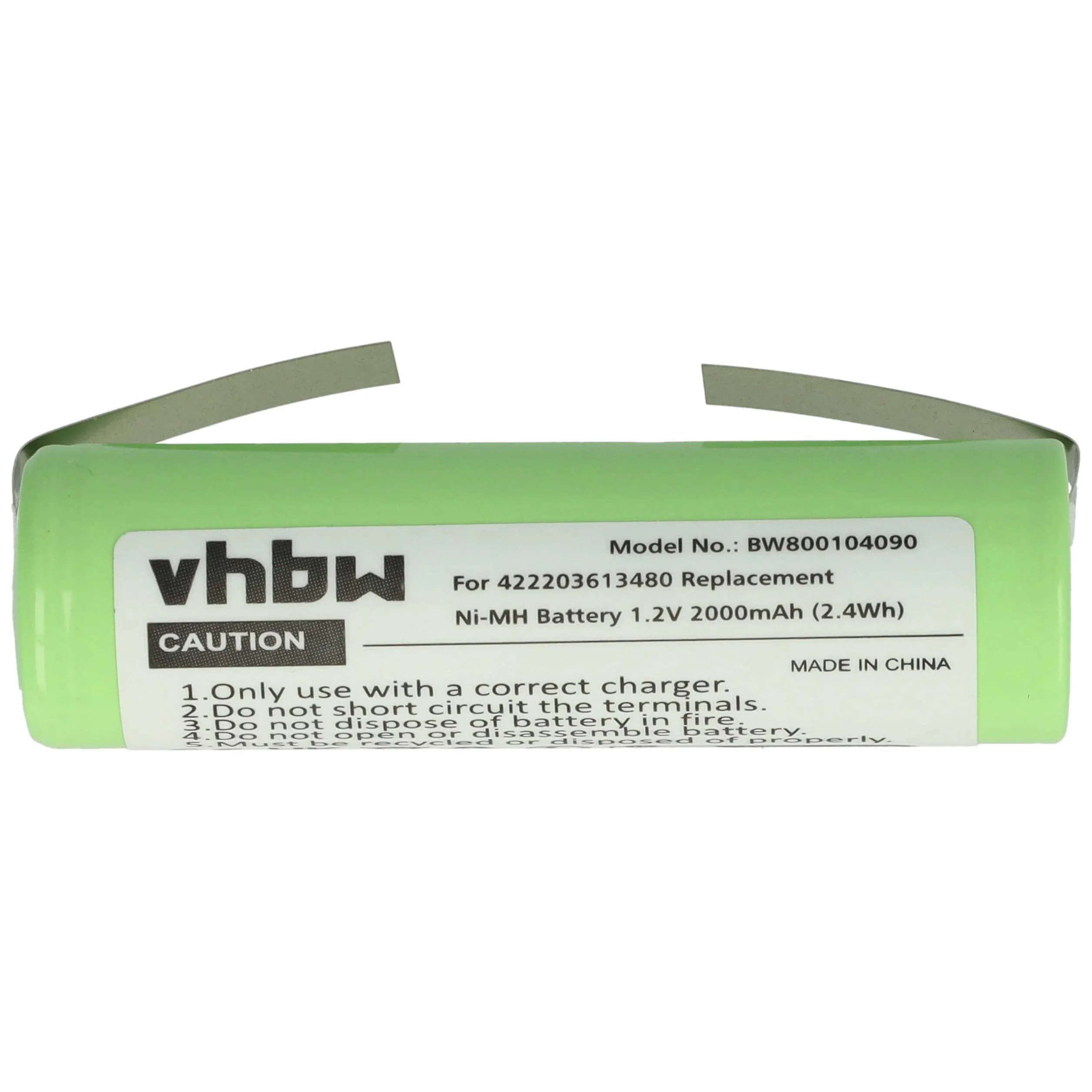 vhbw Akumulator kompatybilny z Philips HQ7310 2000 mAh 1,2 V NiMH