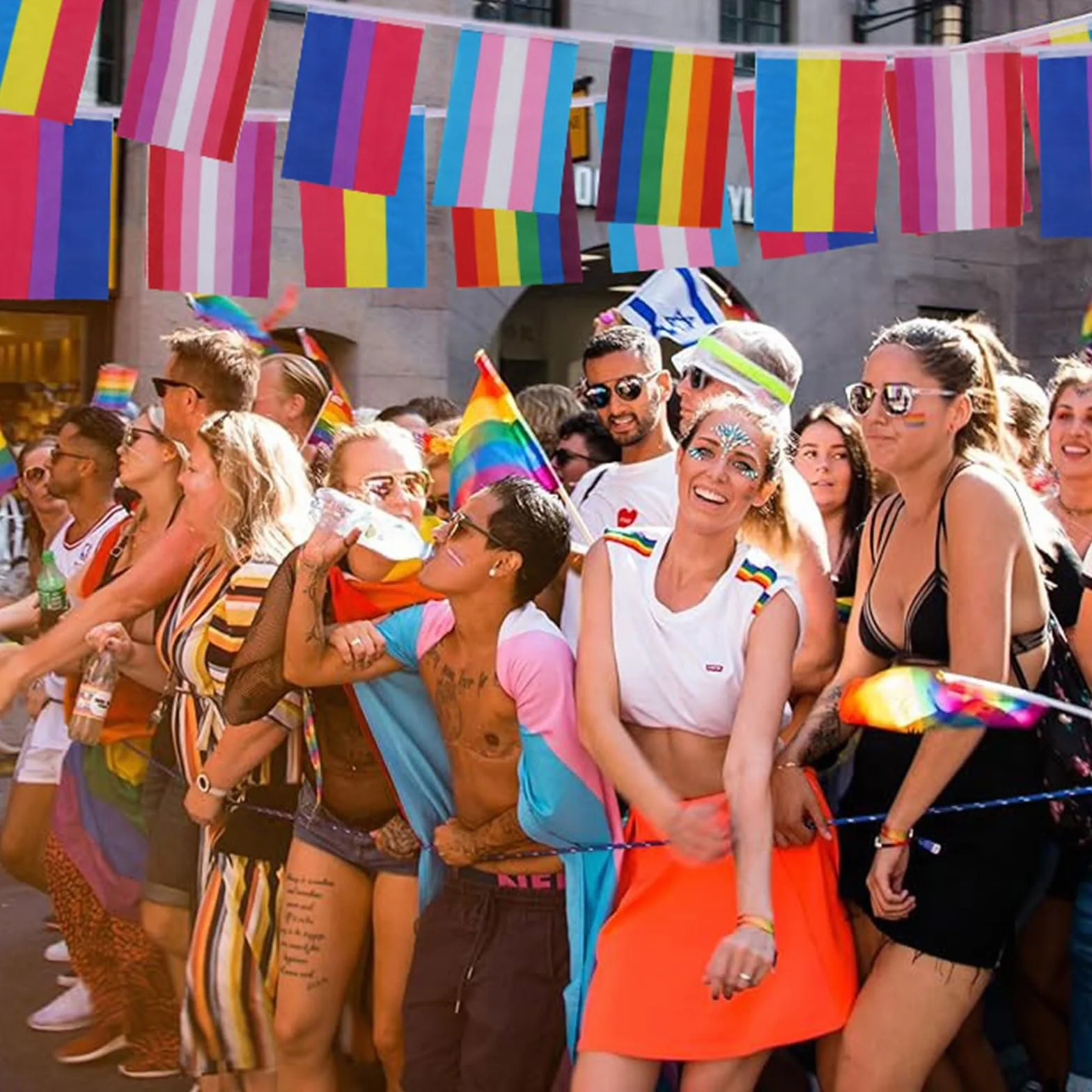 ACTOYS Tęczowa Flaga LGBT Pride 10 metrów Girlanda Dekoracja Impreza