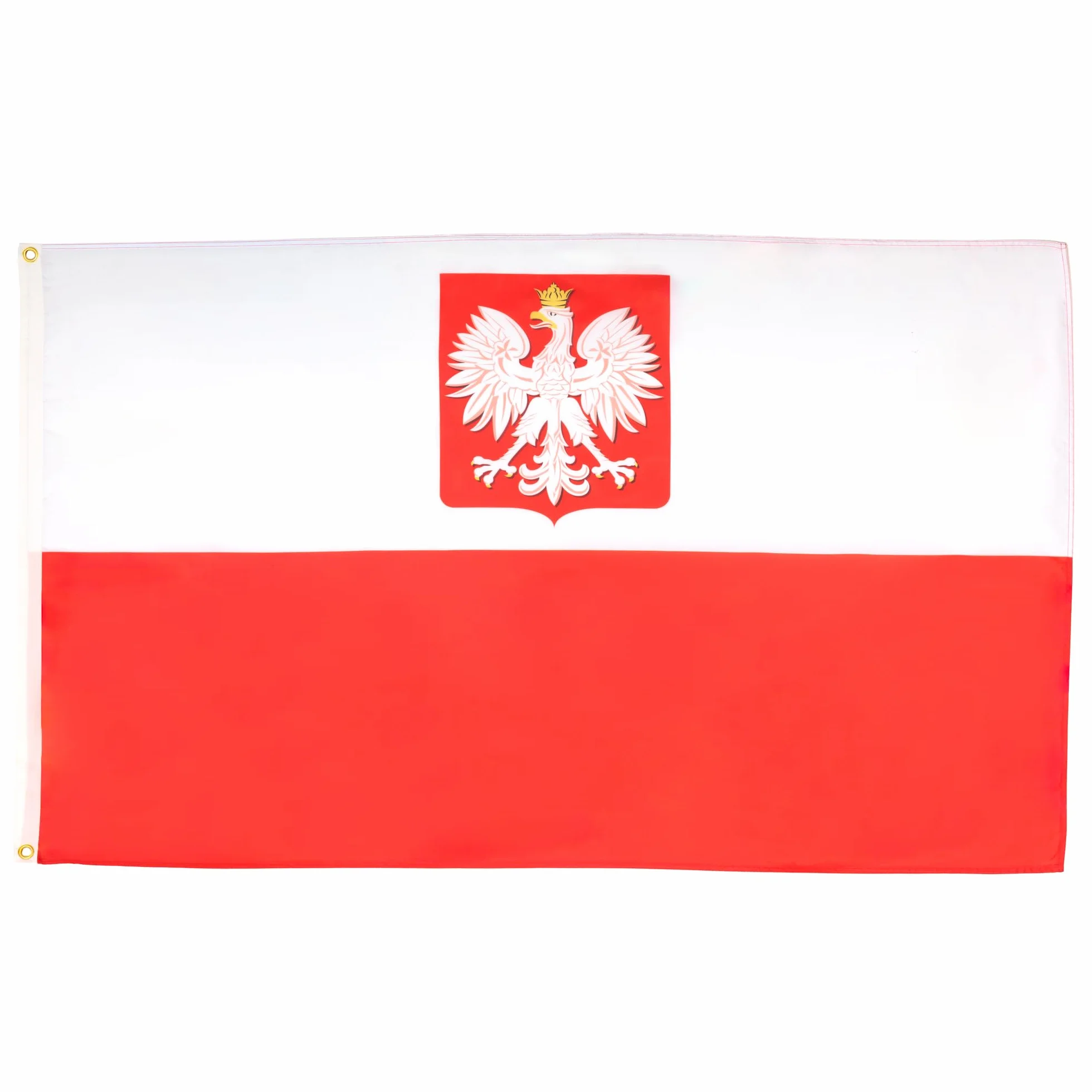 Drapeau Pologne avec Aigle Oeillets Haute Qualité, 90cm x 60cm
