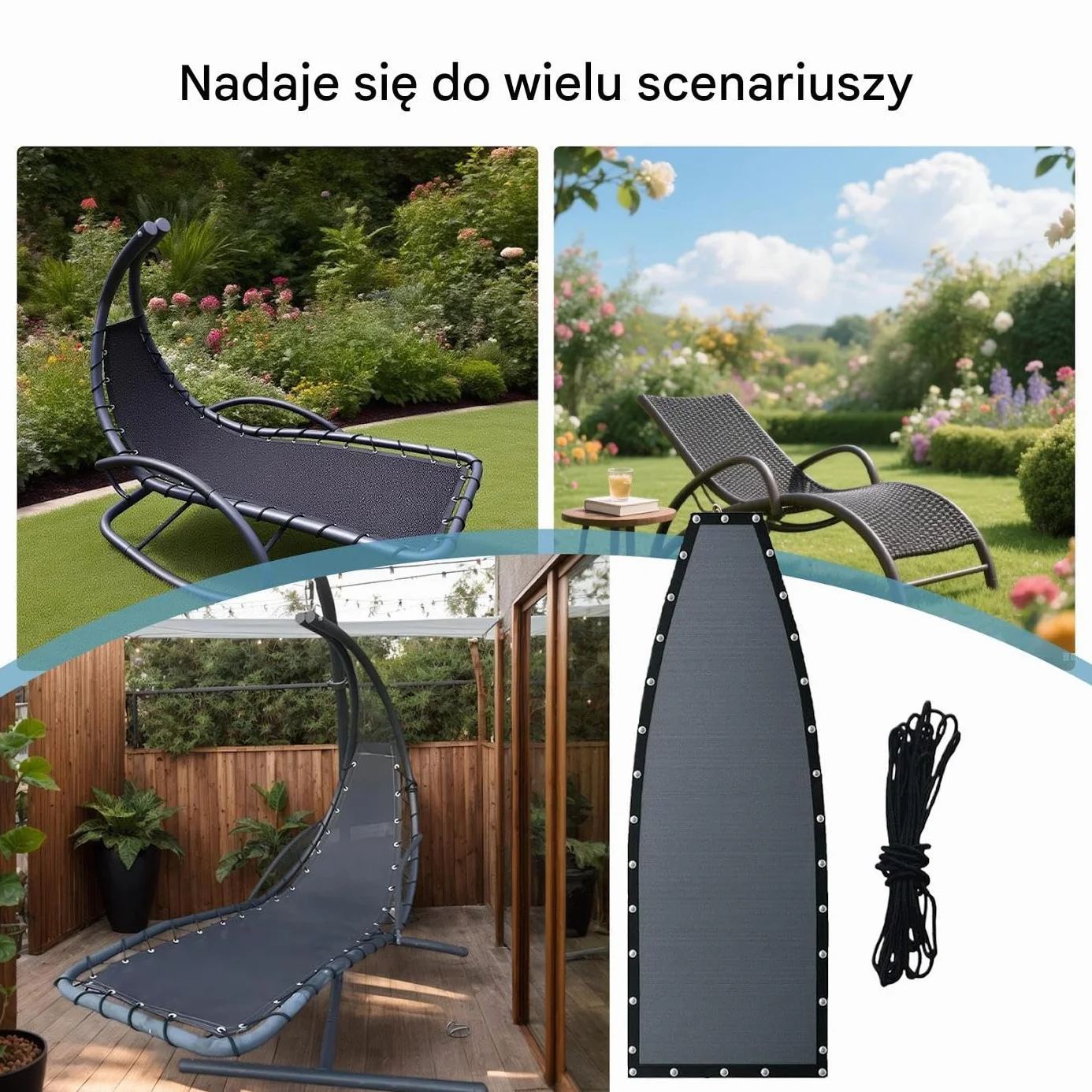 Materiał Zapasowy Płótno do Krzesła Bujającego | Zapasowy na Siedzenie do Krzesła Bujającego,Wymienny na Siedzisko do Zastosowania w Ogrodzie, na Podwórku, na Balkonie, na Zewnątrz, w