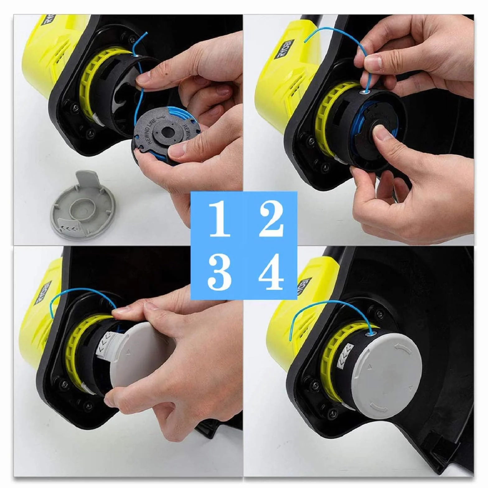 Ryobi RAC124 szpula żyłki do podkaszarki 18V ONE+ 3,3m Ø1,65mm osłona szpuli 6 cewek