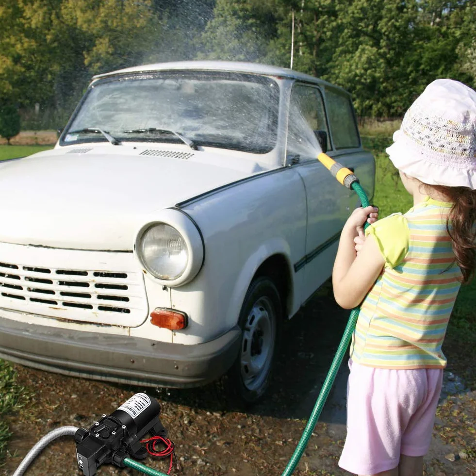 Greensen Wasserpumpe 12V Hochdruckpumpe Membranpumpe, 60W 5L/Min Pumpe Selbstansaugend Membran Wohnmobil Wasserpumpe Hochdruck Pumpe Druckwasserpumpe