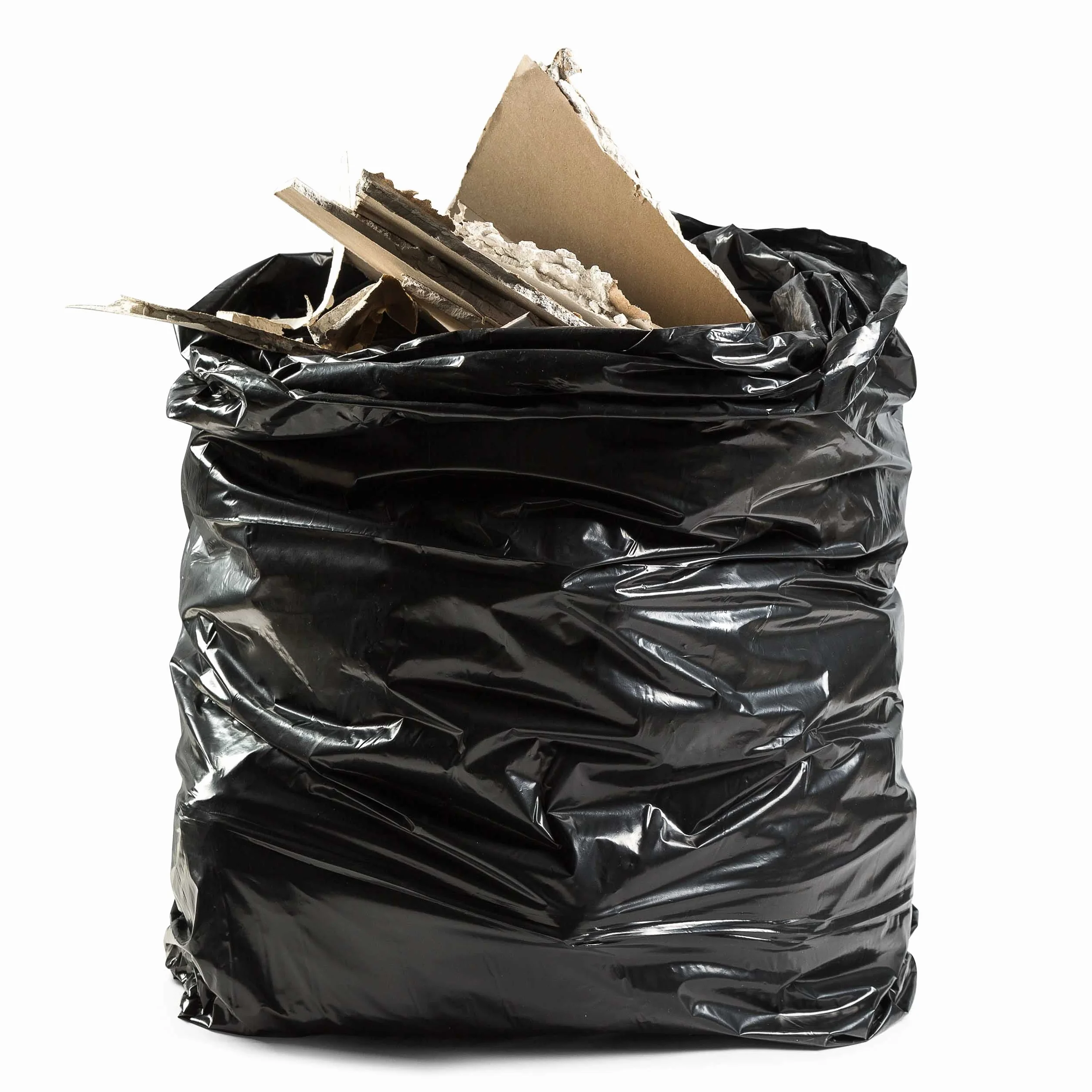 Relevo Duże, wytrzymałe czarne worki, wytrzymałe worki na śmieci do 100 kg, 100% z recyklingu, ekologiczne i wodoodporne worki na gruz, pojemność 150 l