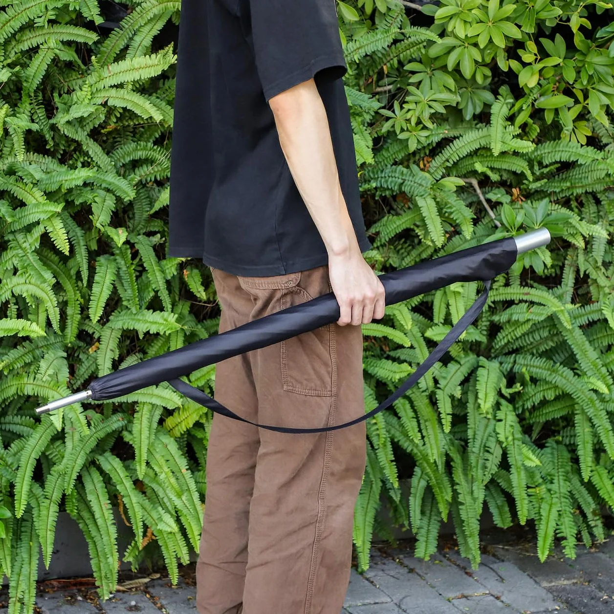 WOONEKY 2kawałki Pokrowiec Parasol Worek Do Przechowywania z Paskiem Pokrowiec Parasol z Funkcją Ręcznika Chłonącego