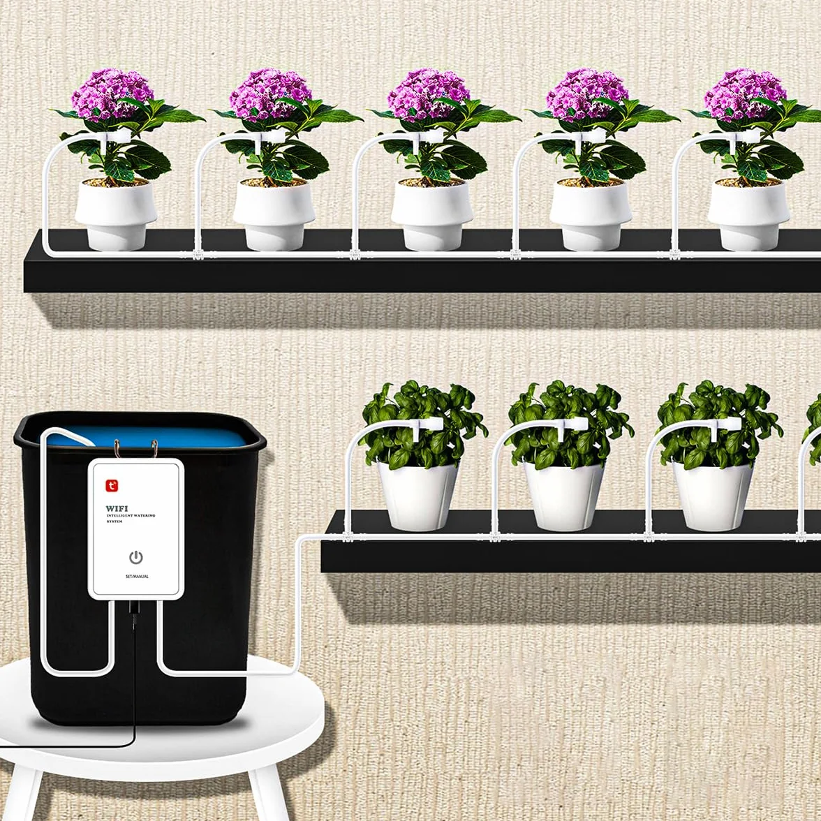 WANGCL Automatyczny system nawadniania WiFi Smart Timer Waterer Kompatybilny z Tuya Smart Life