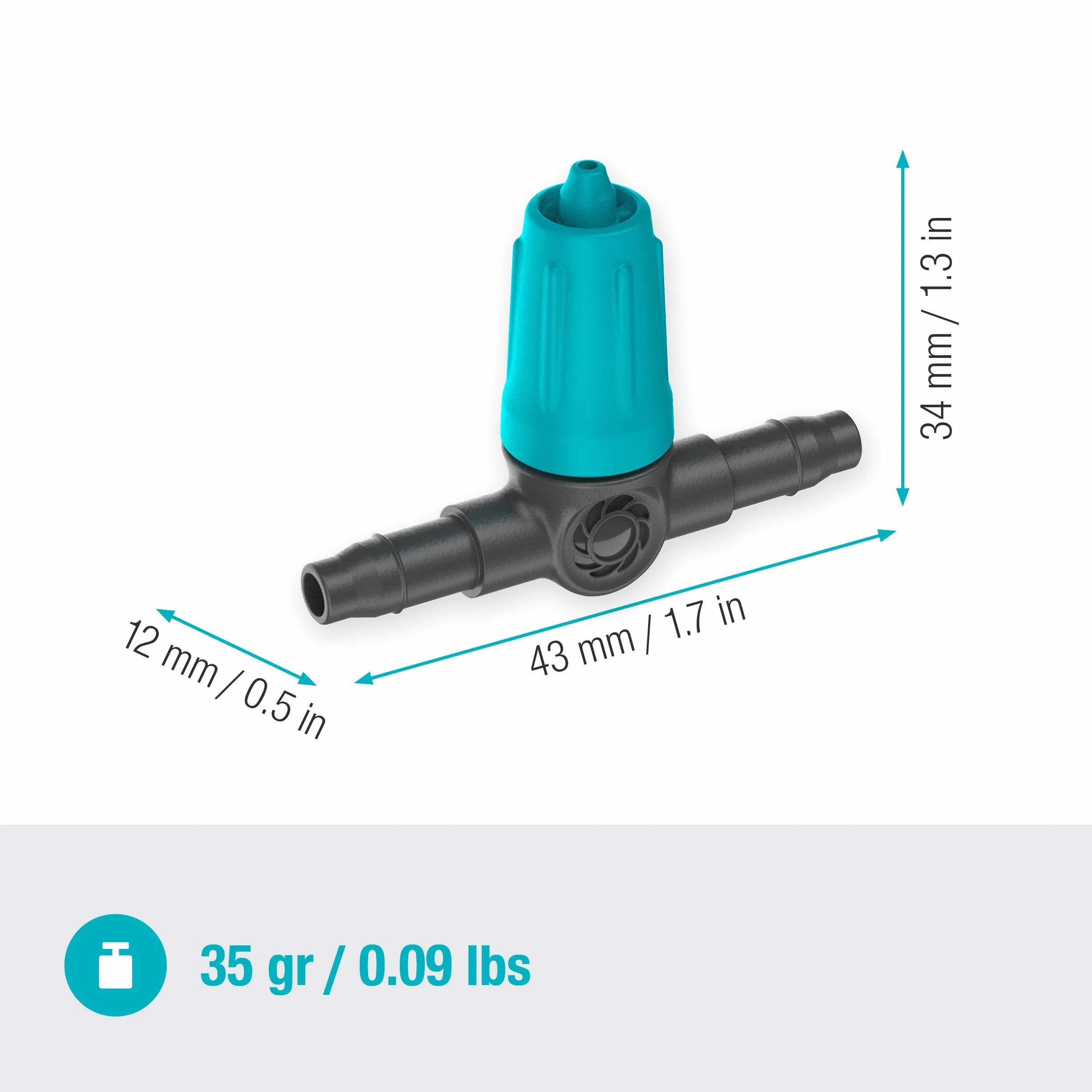 Gardena Micro-Drip regulowany kroplownik rzędowy 0-15 l/h 13315-20