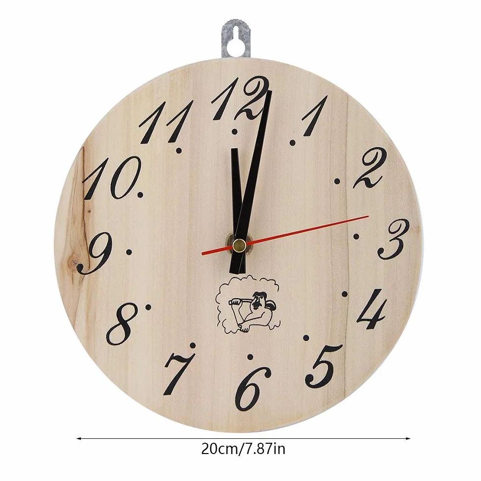 8-calowy zegar do sauny Dekoracyjny zegar z zegarem Zegar ścienny do akcesoriów do sauny Sauna Pokój Home Decor OPAKOWANIE WIELORAZOWE