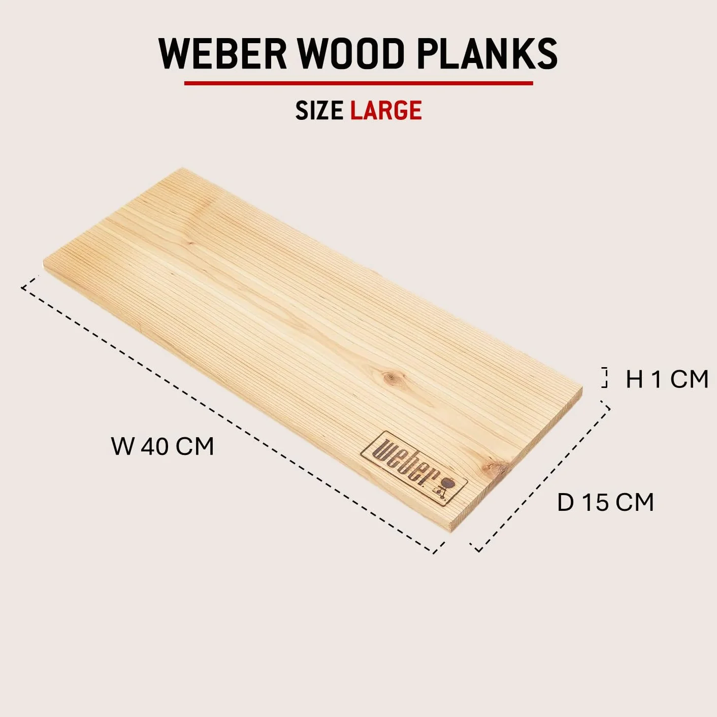 Weber Deski do Wędzenia z Drewna Cedrowego 40 x 15cm 2 sztuki