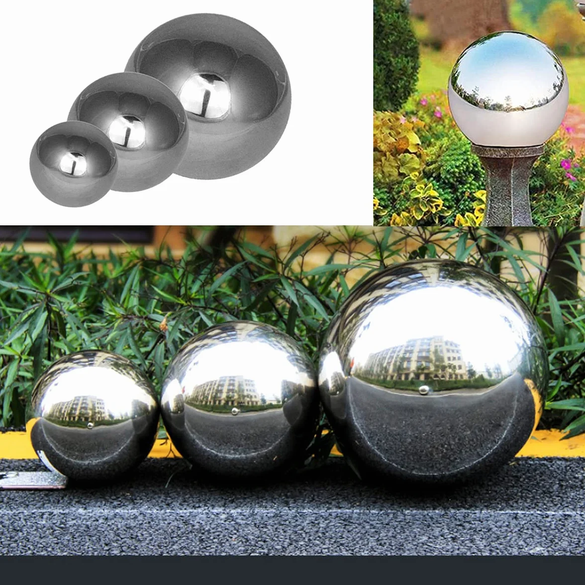 15 sztuk kulek ogrodowych ze stali nierdzewnej, pływające kule do stawu 25-120 mm, polerowane lustrzanie, puste kulki odbijające, kule do kontemplacji, bezszwowe kule dekoracyjne, kule