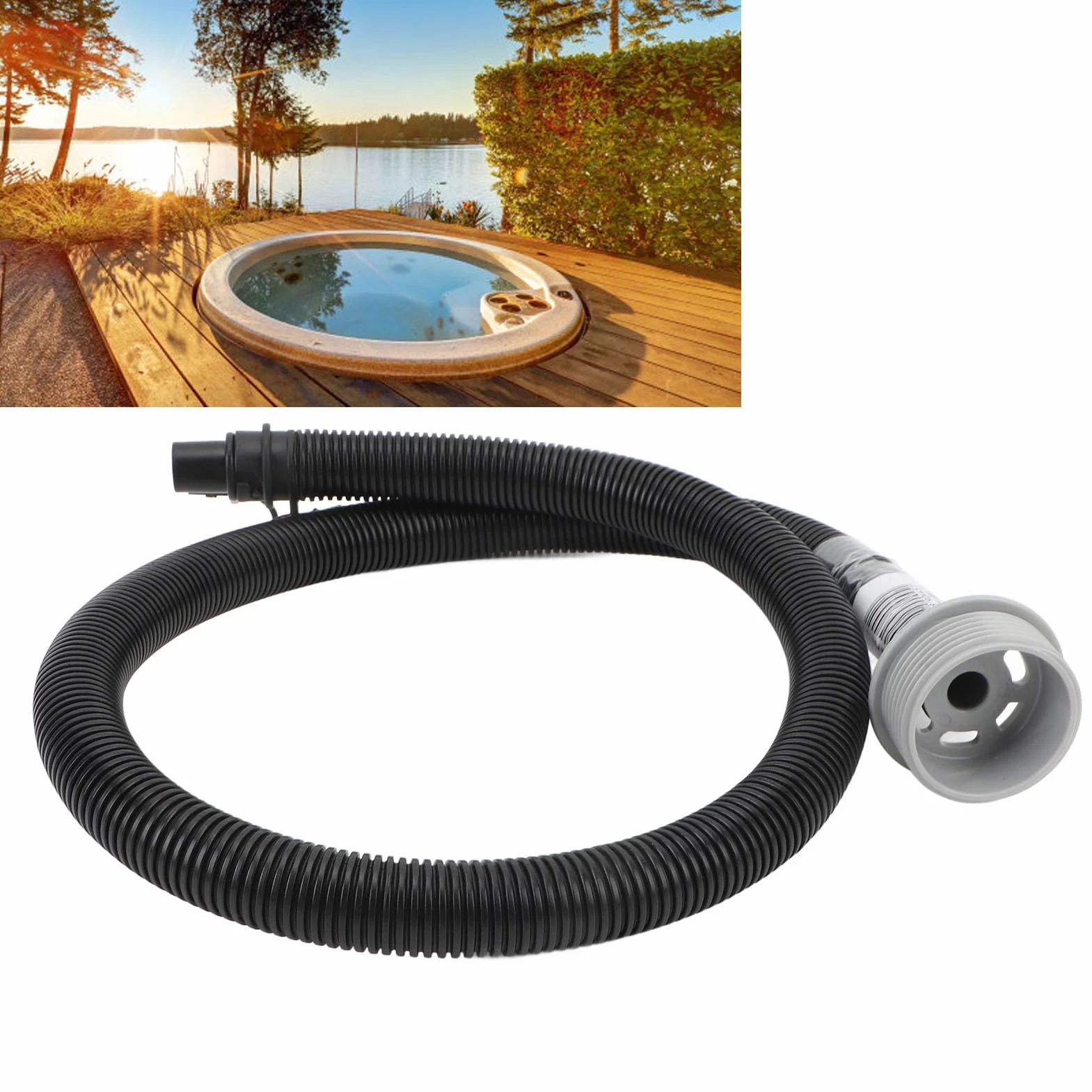 Nadmuchiwany wąż do Wanny Z Hydromasażem do Modelu P05341, Wanna do Masażu Strumieniem Powietrza, 106 Cm, Gwint Męski 51 Mm Z Tworzywem Sztucznym do Basenu, Spa